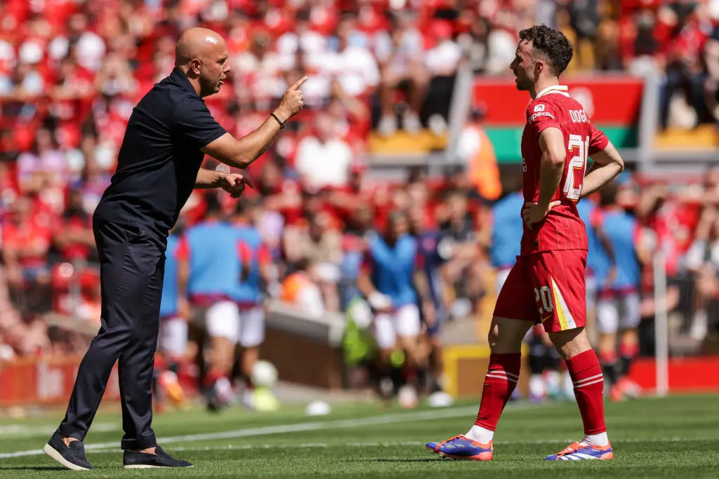 Arne Slot and Diogo Jota (Credit:Getty)