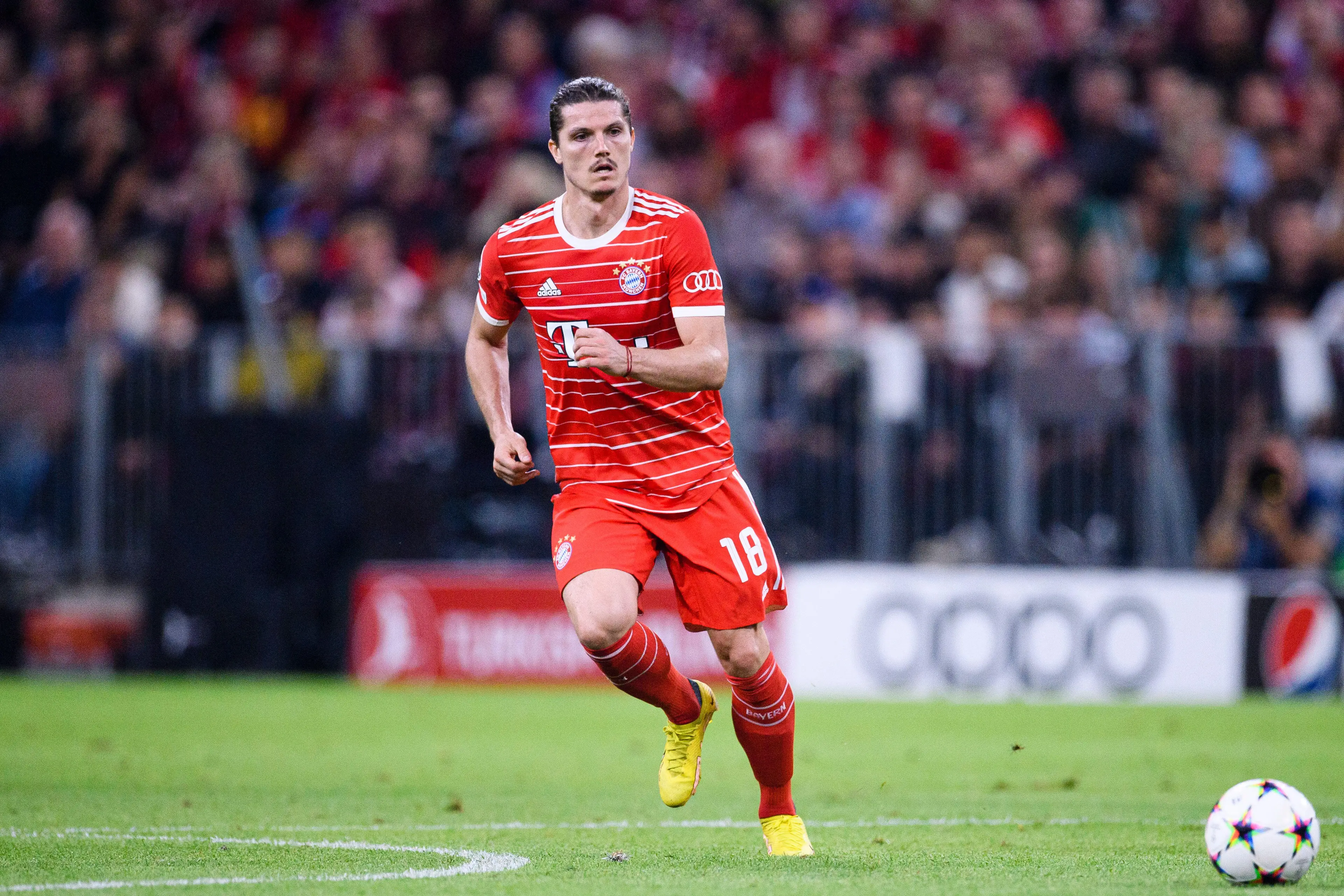 Marcel Sabitzer in action for Man United. Image: Alamy 