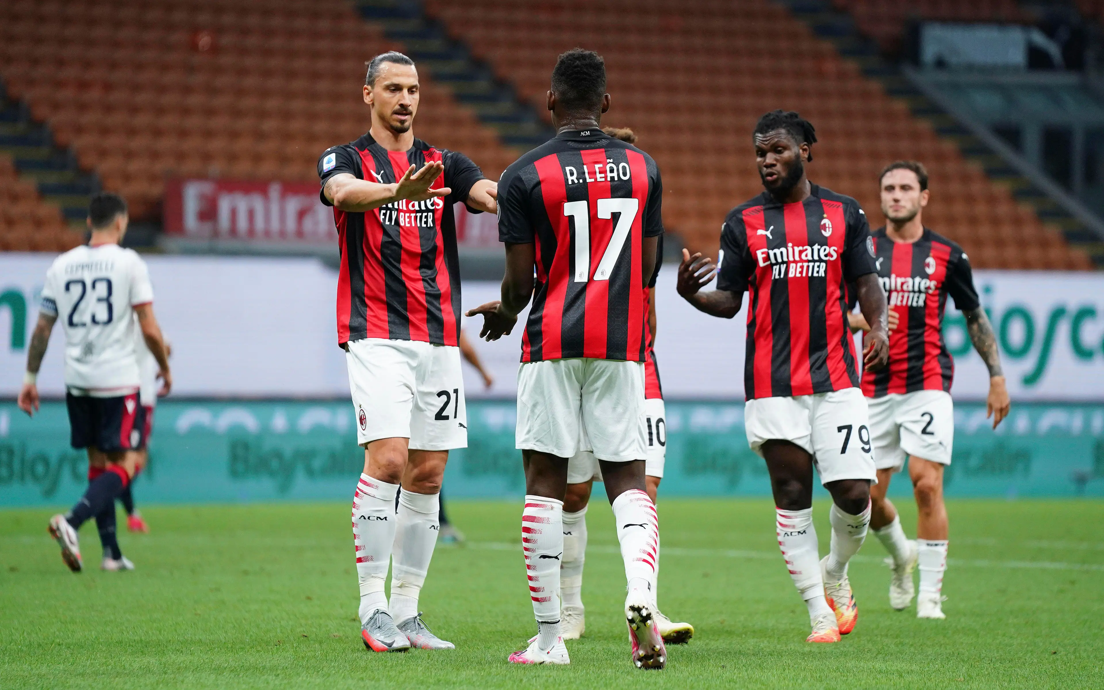 Leao and Zlatan may by teammates but they don't have to share a love of music. Image: Alamy
