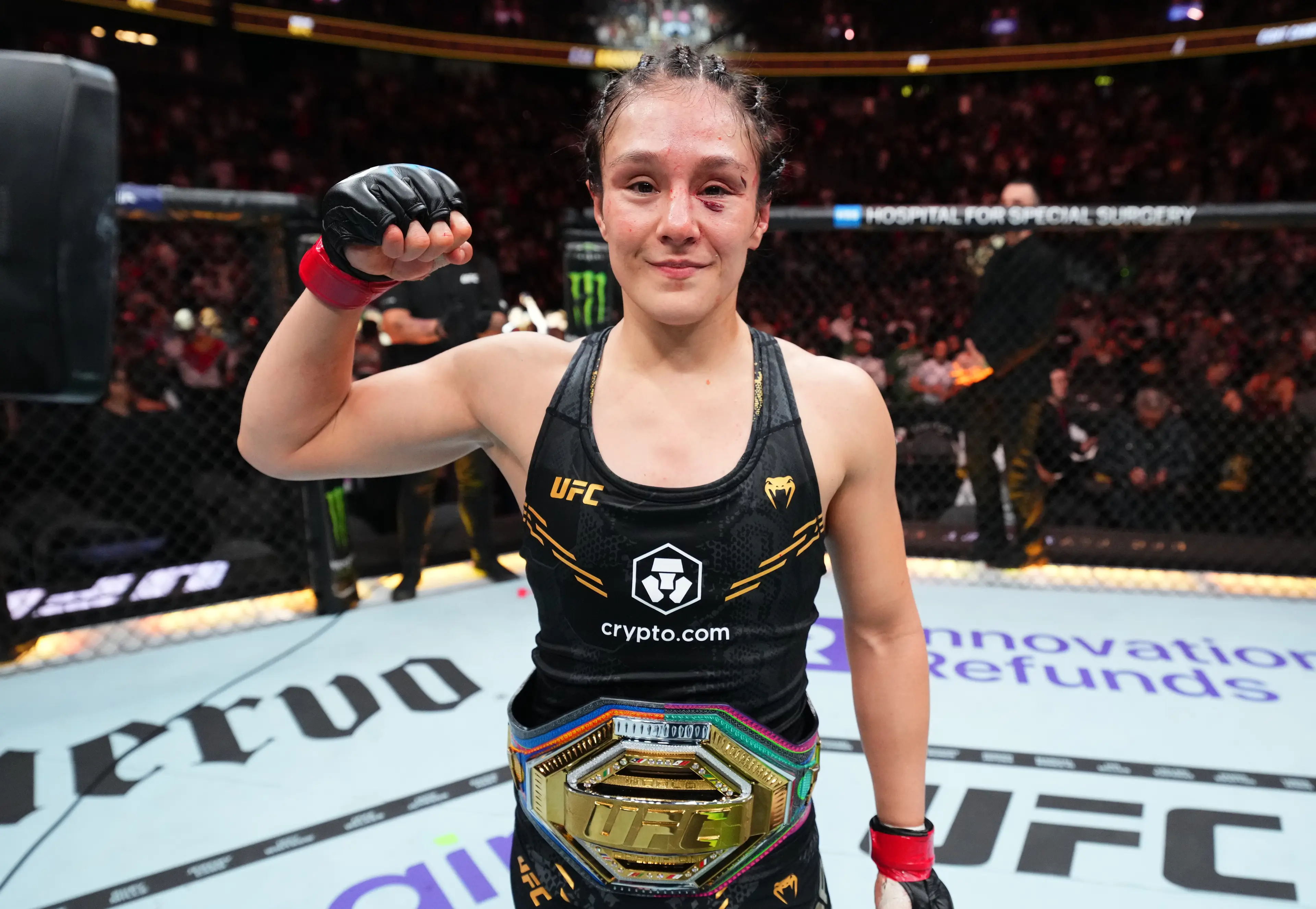 Alexa Grasso after her draw with Valentina Shevchenko. Image: Getty
