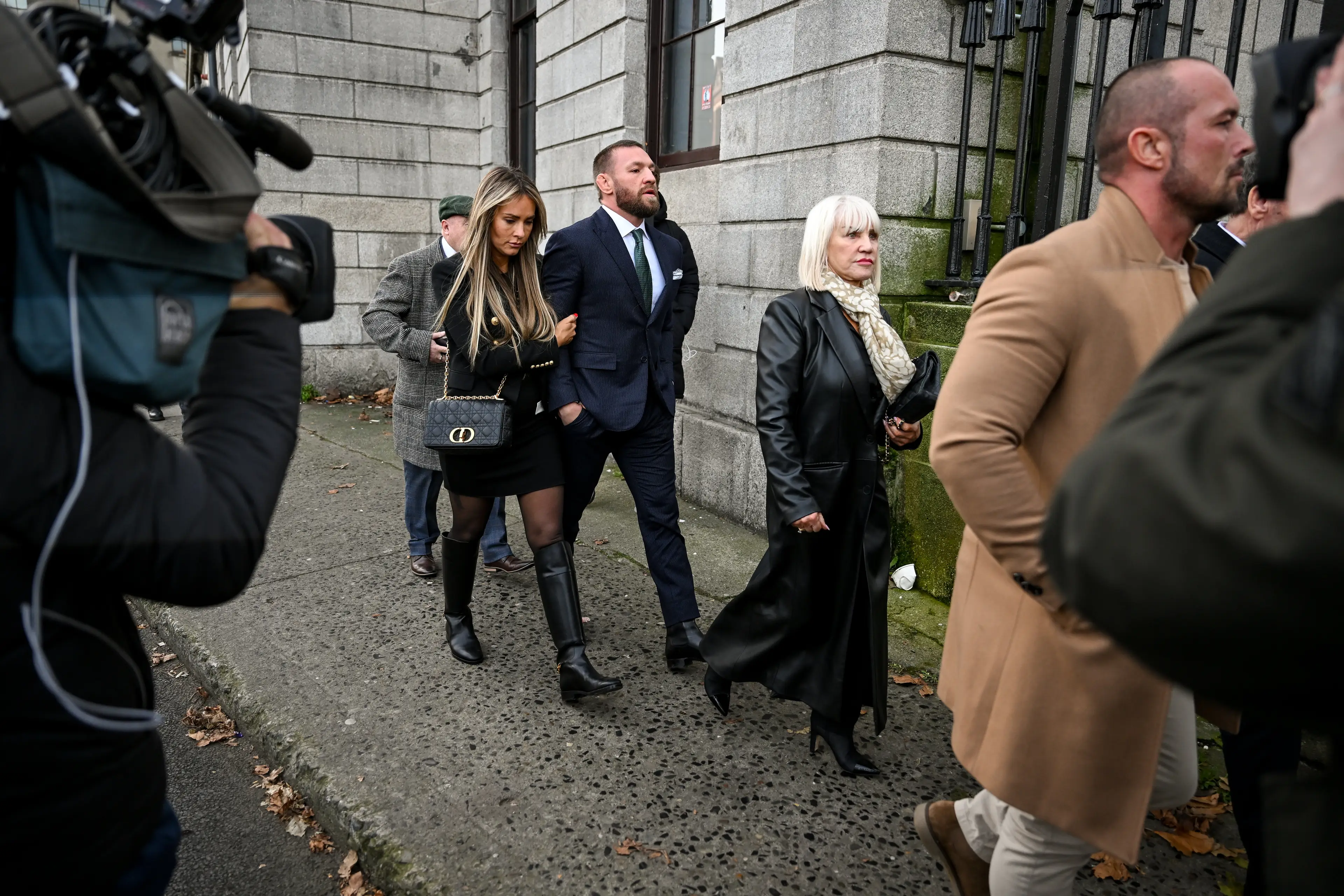 Conor McGregor is pictured arriving. Image: Getty