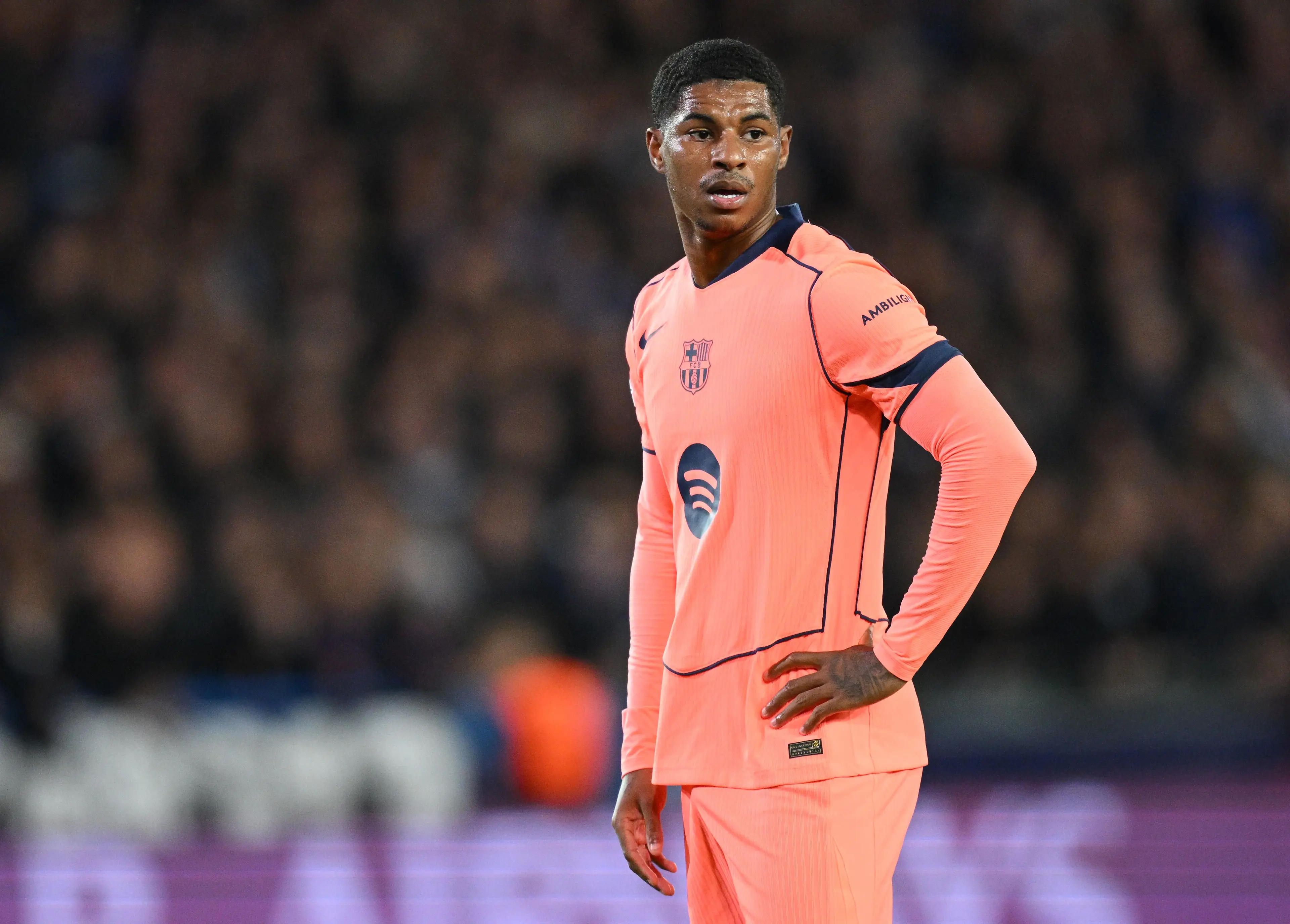 Rashford started for Barcelona in their 3-3 draw against Club Brugge. Image credit: Getty