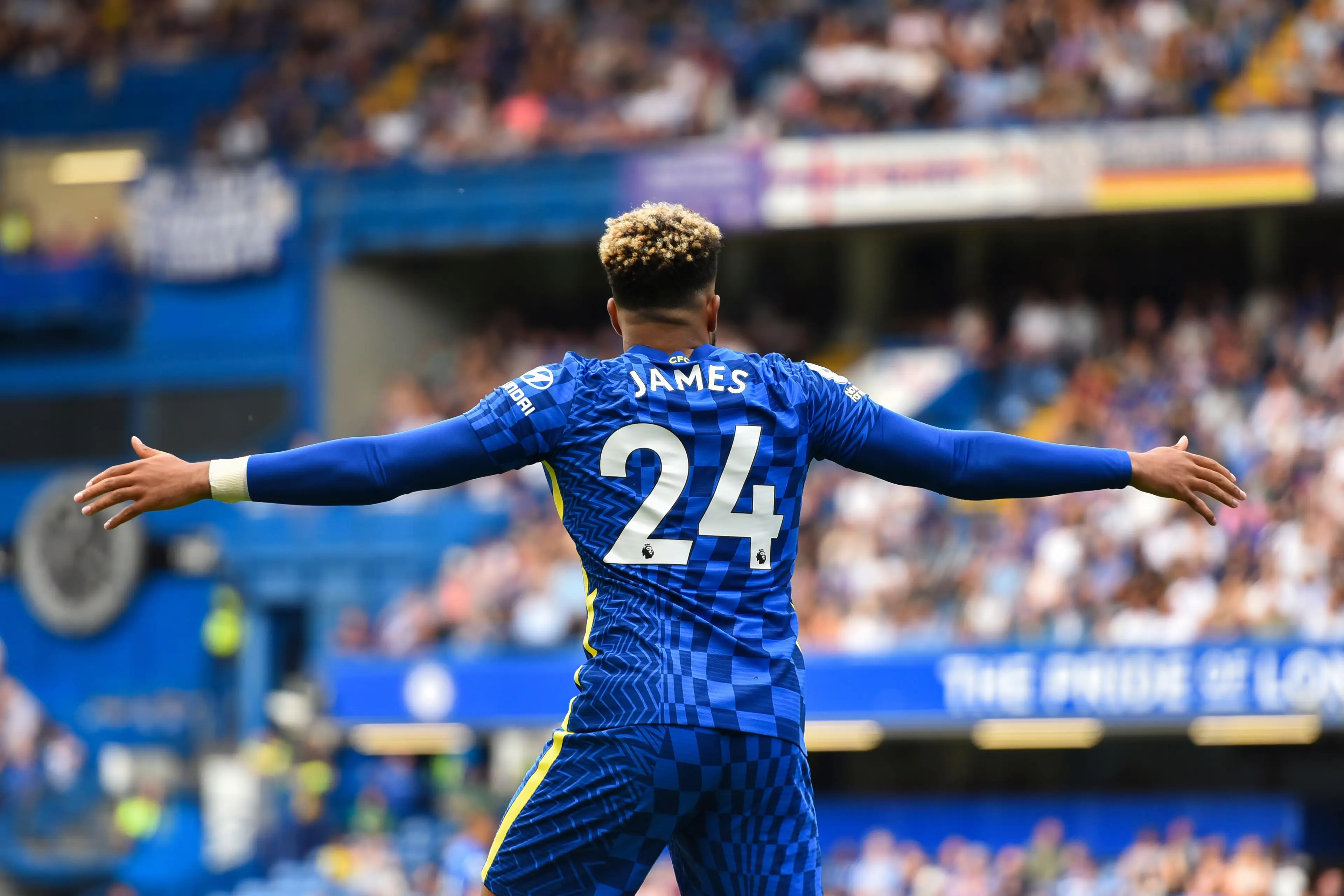 Reece James in action during the Premier League match between Chelsea and Watford. (Alamy)