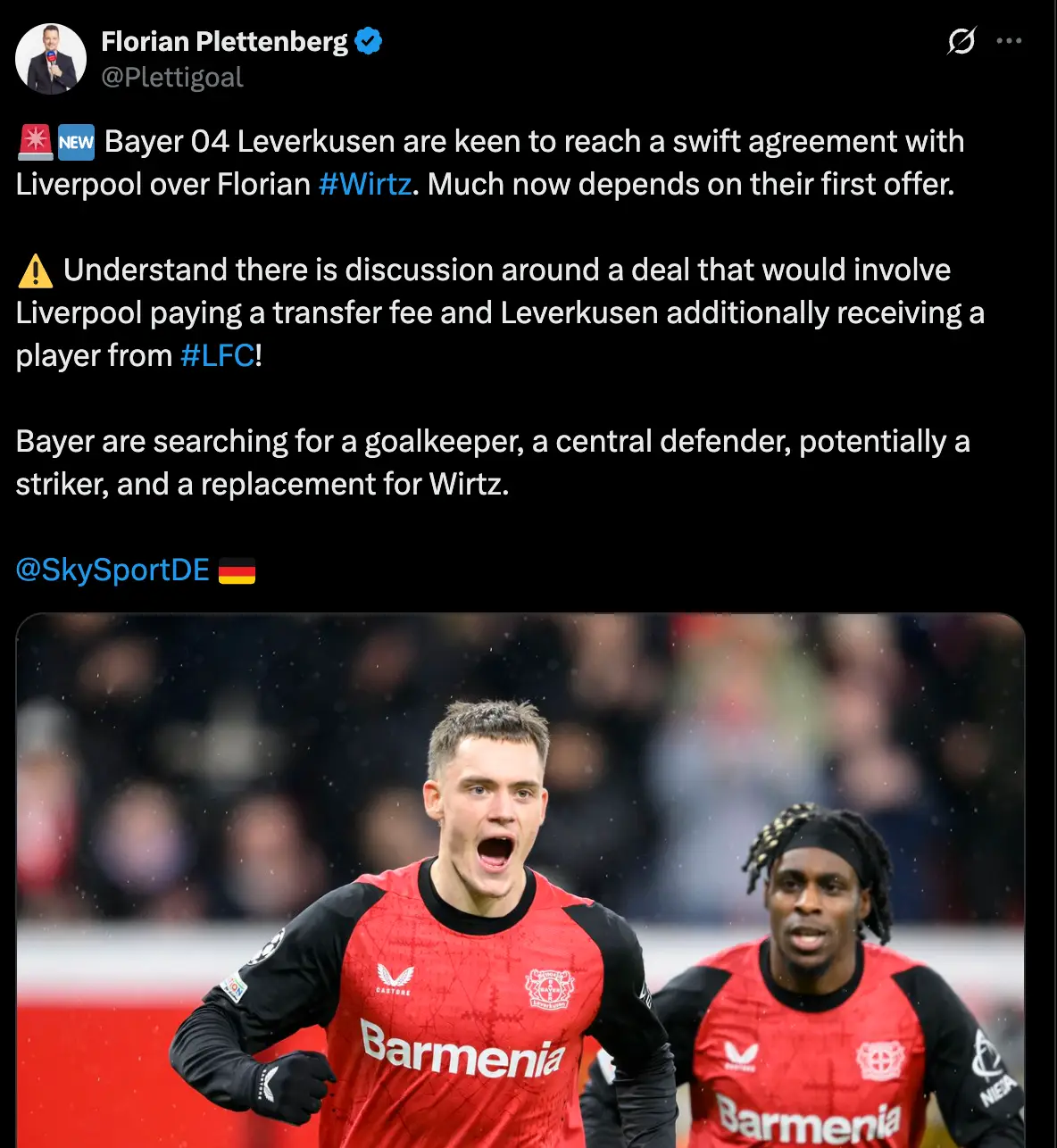 Image: Twitter/@Plettigoal