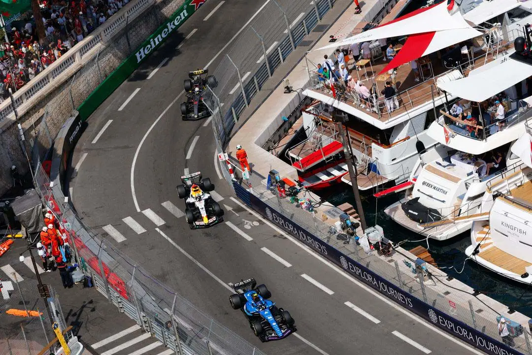 View from the grandstand at the Monaco GP