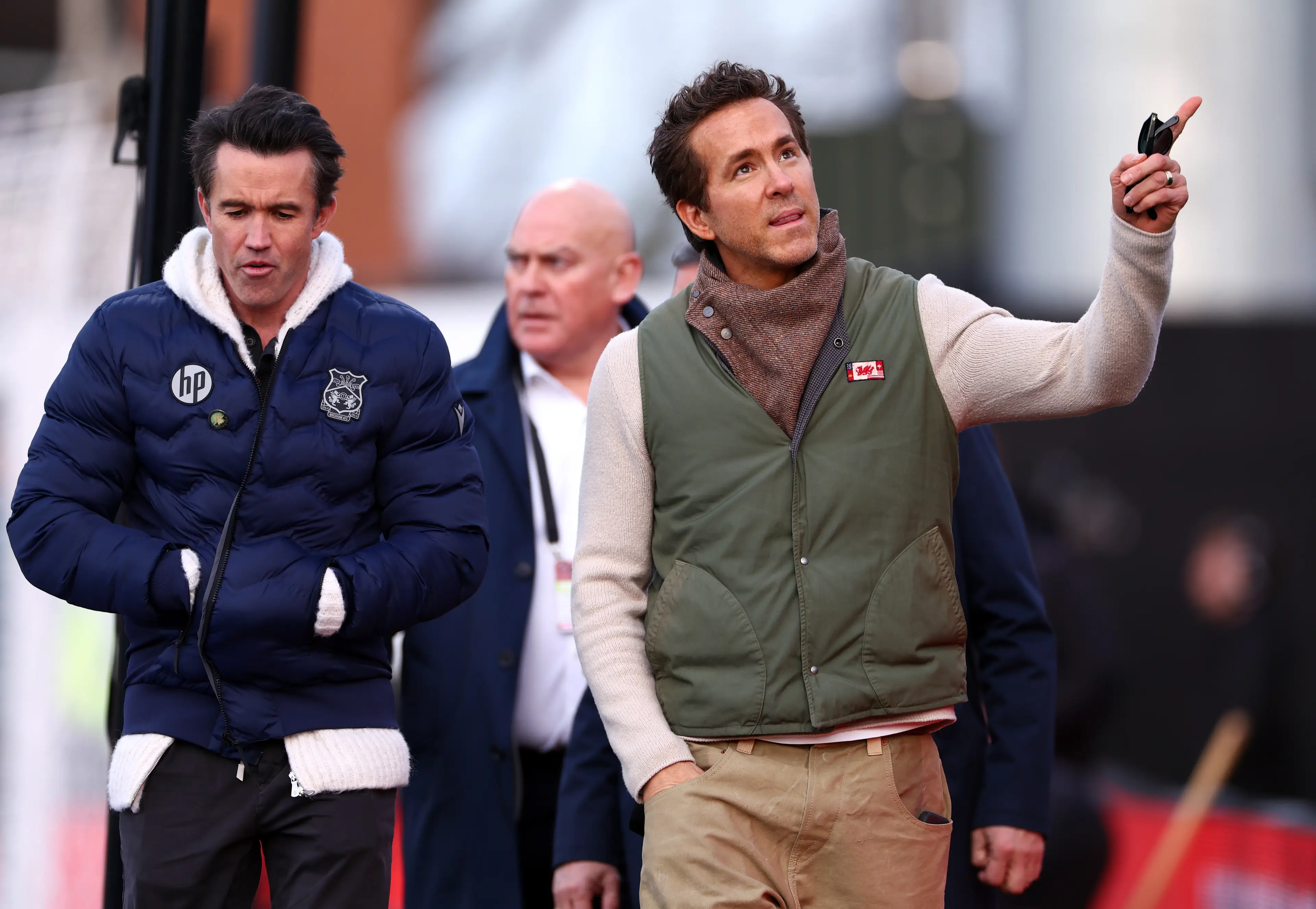 Wrexham owners Rob Mac and Ryan Reynolds have received a boost during the transfer window. Image: Getty