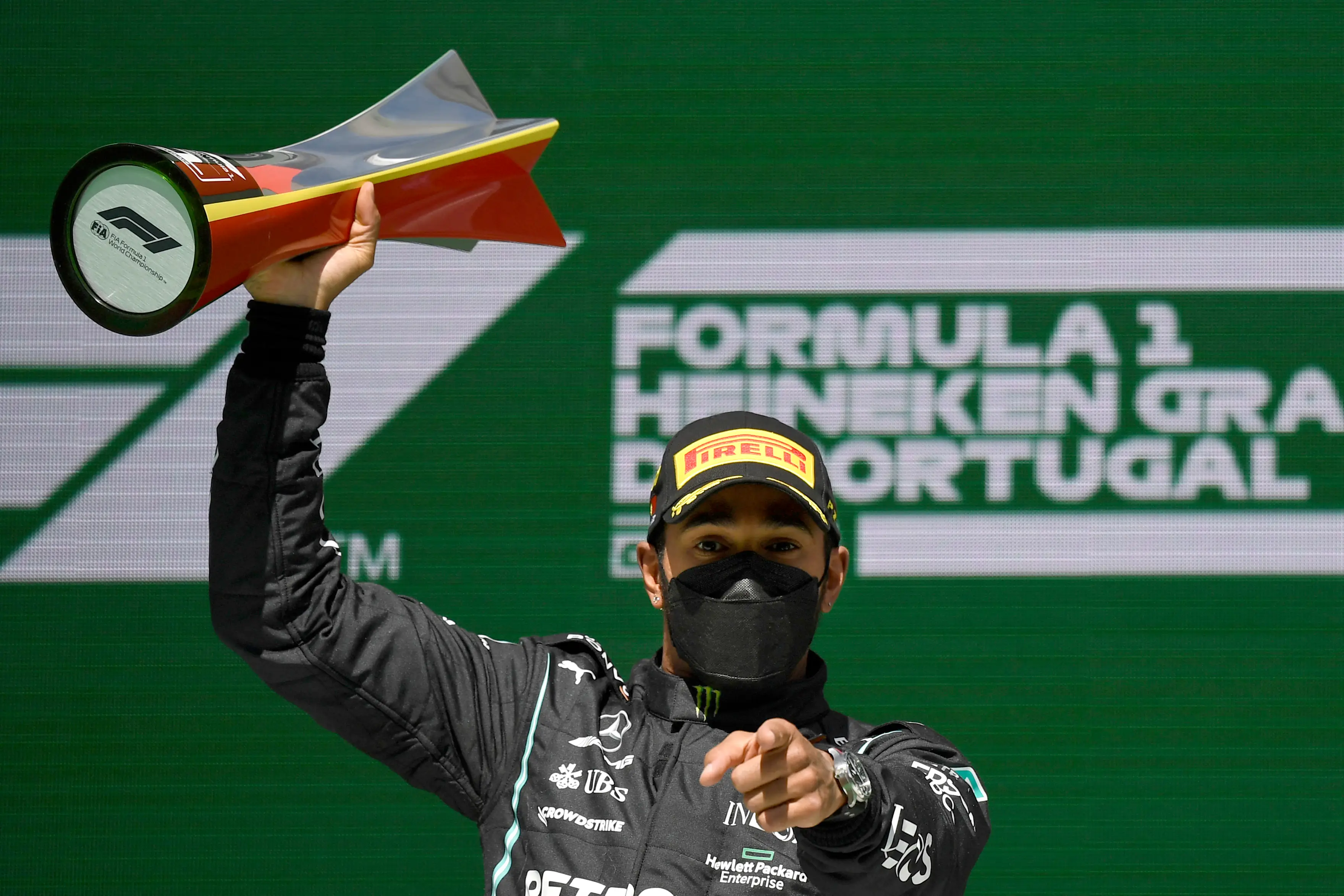 Lewis Hamilton won the Portugal Grand Prix in 2021 (Image: Getty)