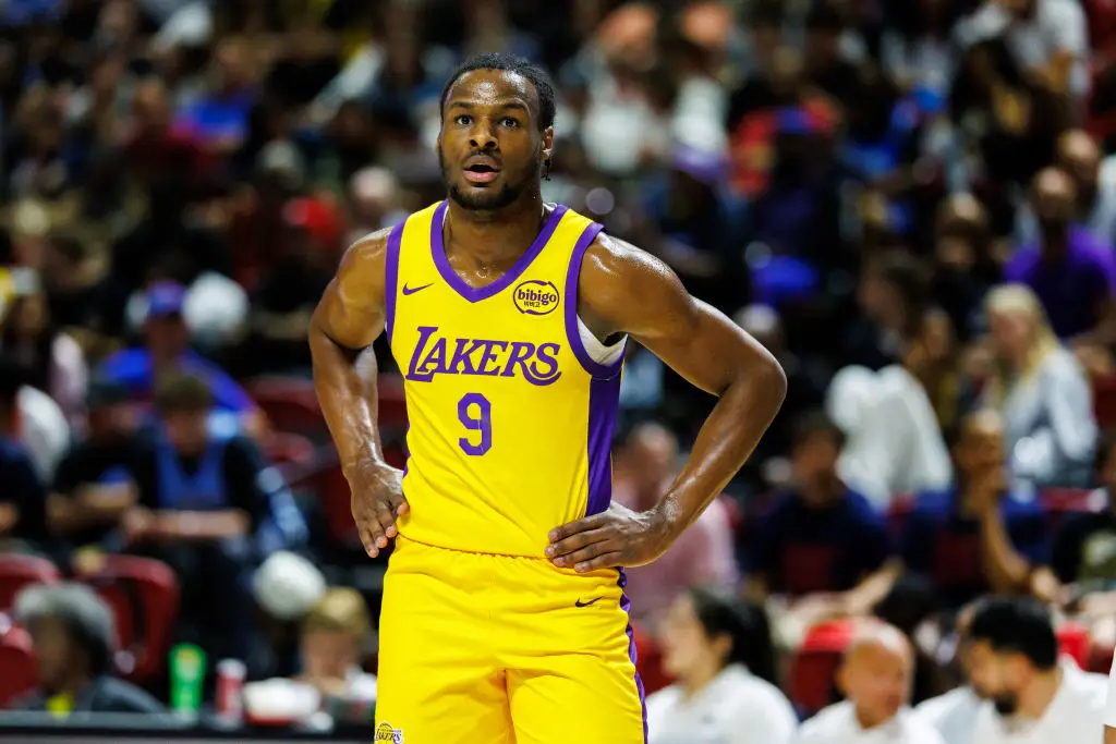 Bronny James impressed in the G League last season. (Image: Getty)