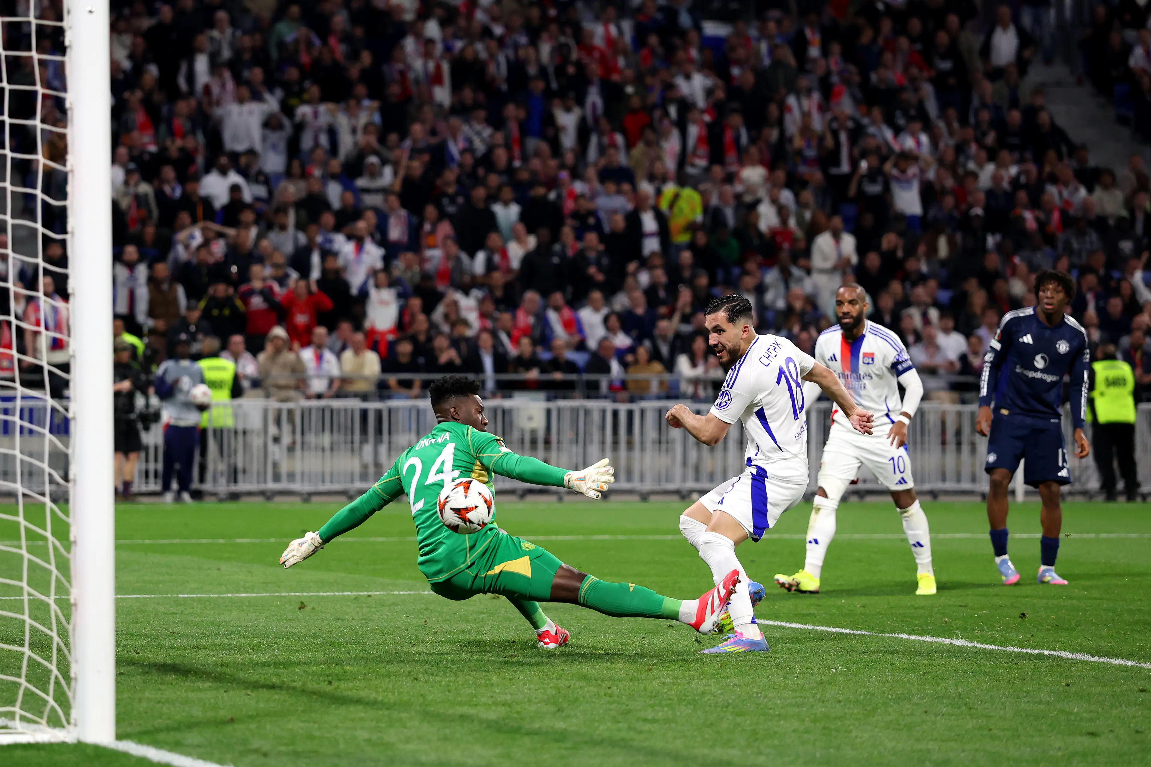Manchester United conceded a late goal following Andre Onana's mistake. Image: Getty