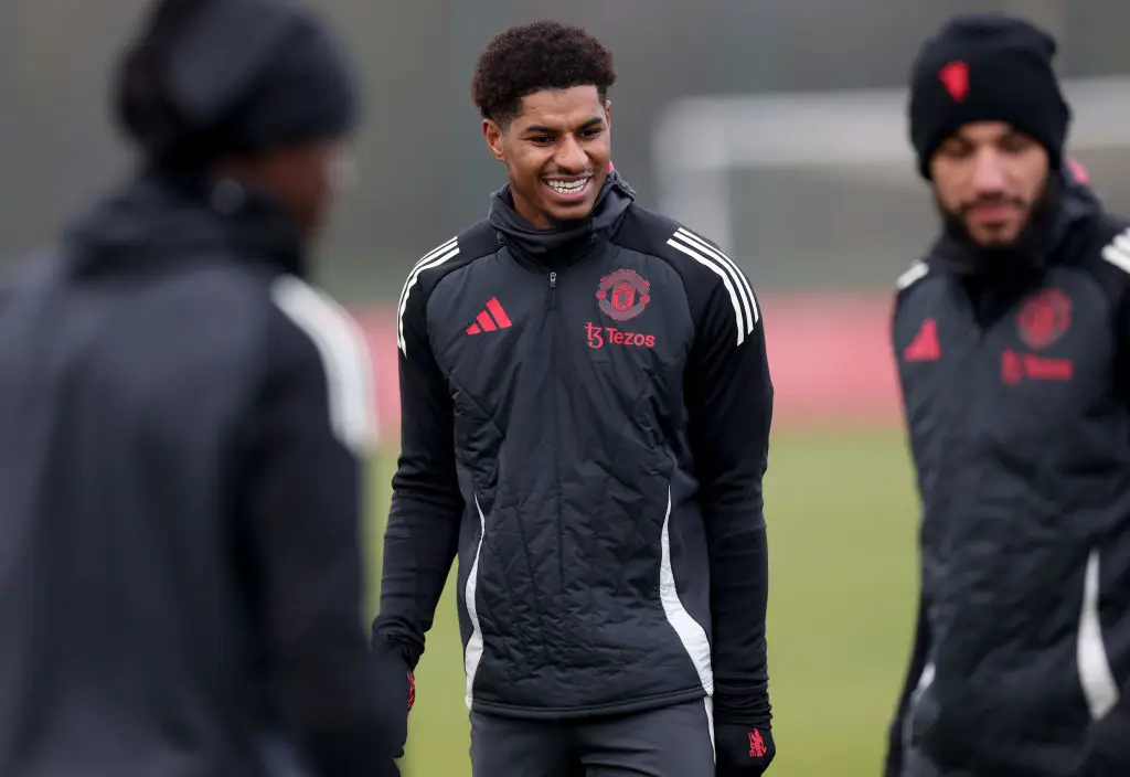 Marcus Rashford pictured in training with Manchester United (Image: Getty)