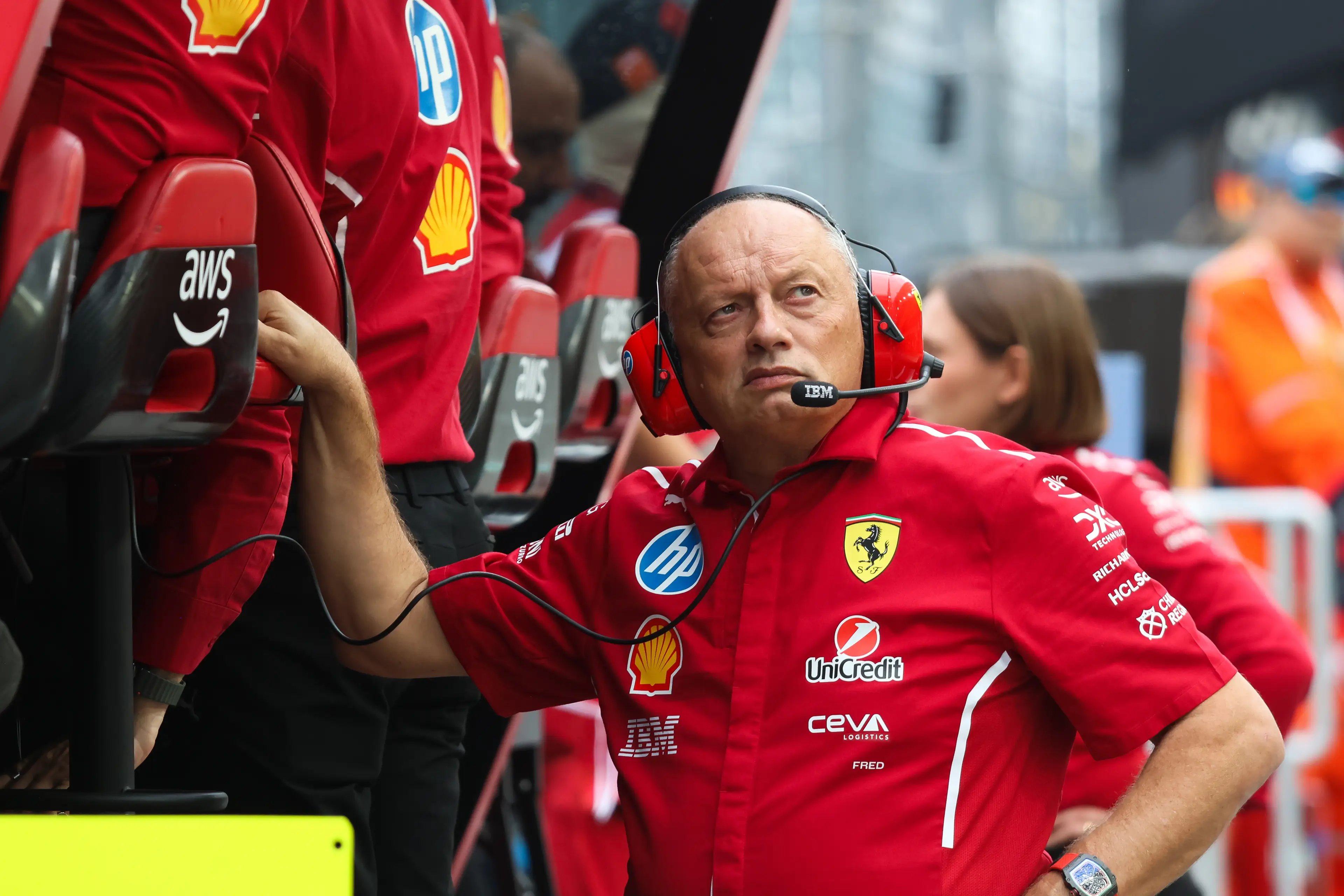 Frederic Vasseur signed a new multi-year deal at Ferrari in July. Image: Getty