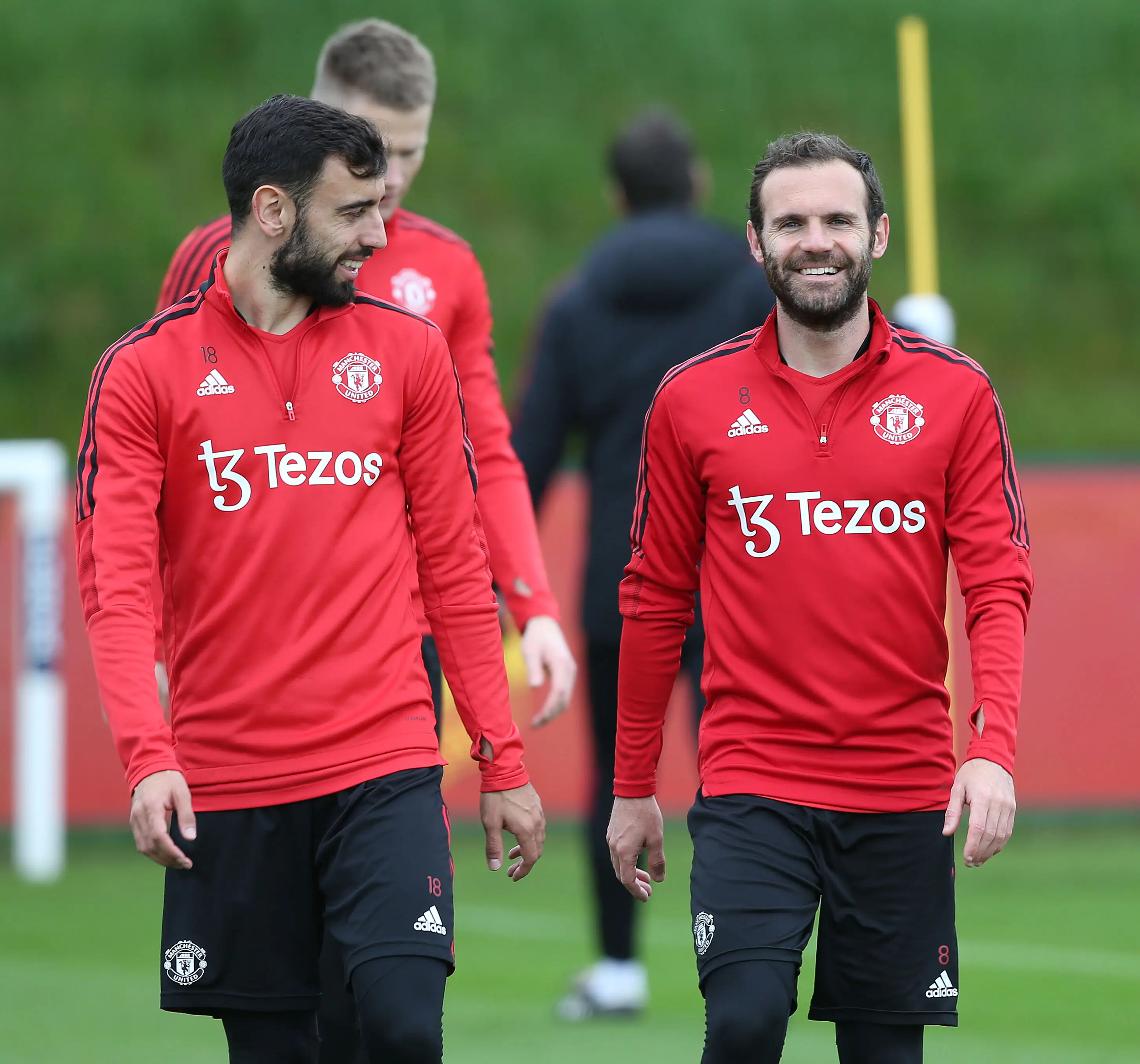 Bruno Fernandes and Juan Mata remain good friends. Image: Getty