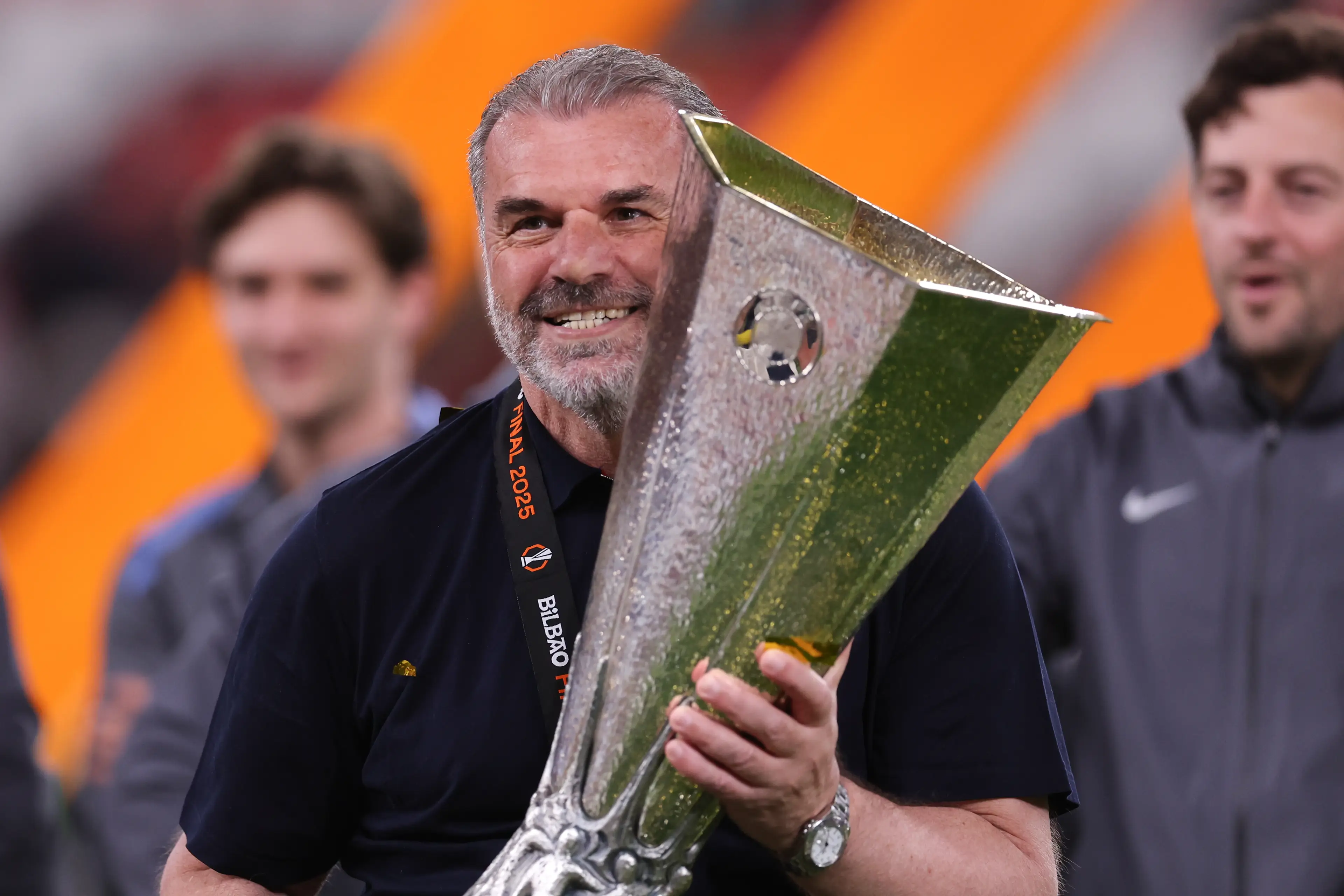 Ange Postecoglou won the UEFA Europa League at Tottenham Hotspur. Image: Getty