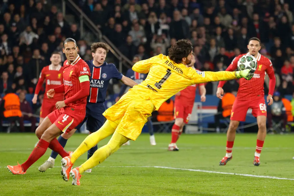 Alisson was Man of the Match against PSG (Credit:Getty)