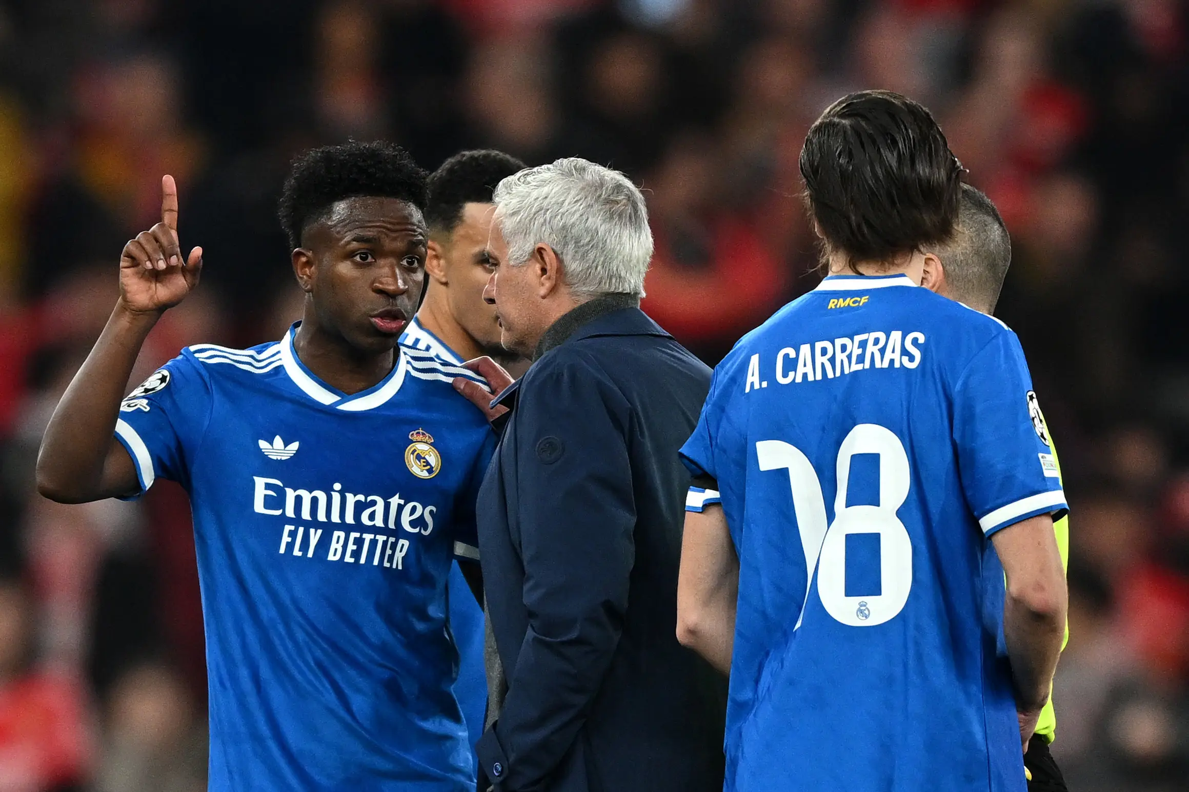 Jose Mourinho has been slammed for his comments on the Vinicius Jr. incident. Image: Getty