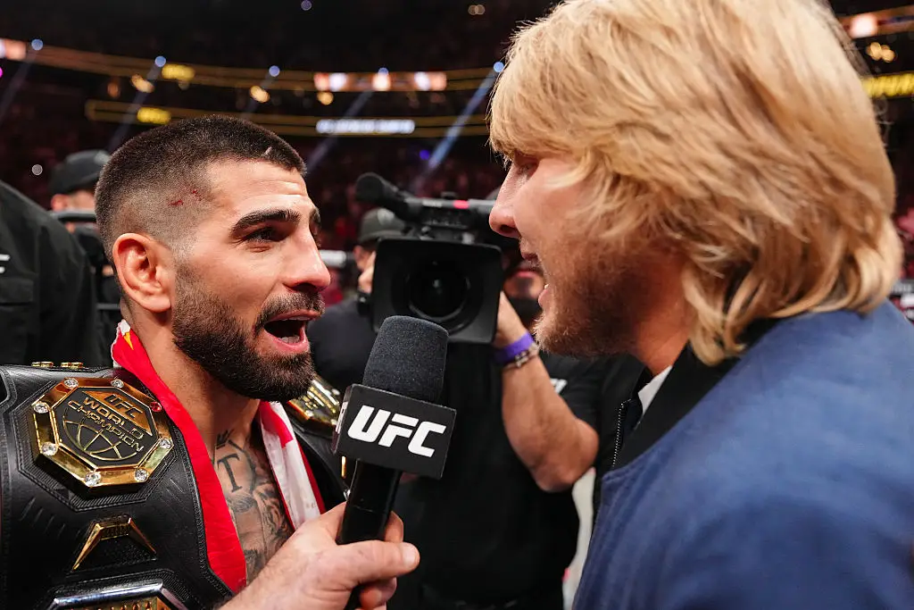 Paddy Pimblett could face lightweight champions Ilia Topuria in his next UFC fight. (Image: Jeff Bottari/Zuffa LLC)