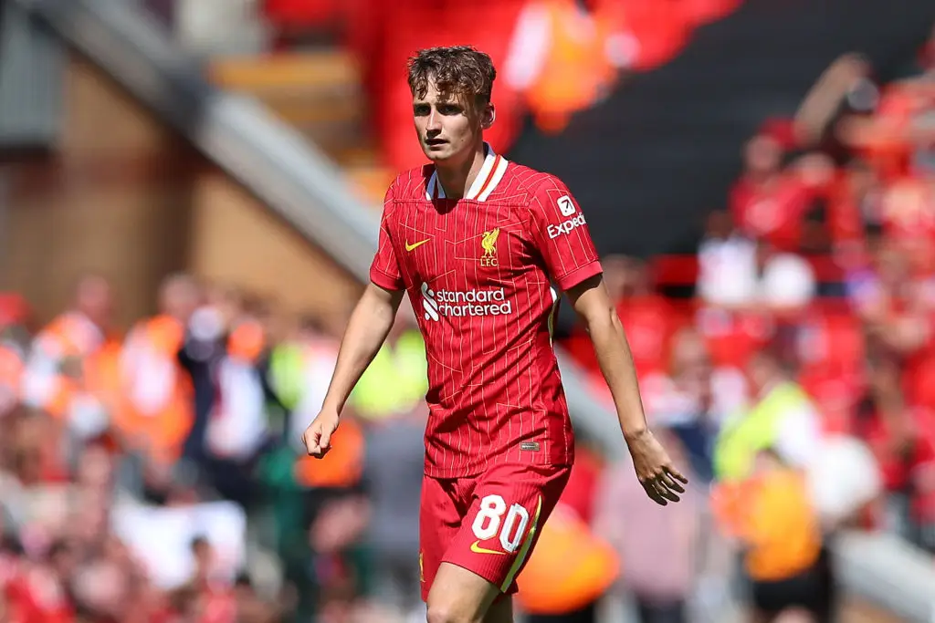 Tyler Morton has made nine appearances for Liverpool's senior team. (Image: Getty)