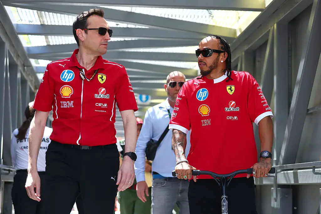 Riccardo Adami and Lewis Hamilton (Credit:Getty)
