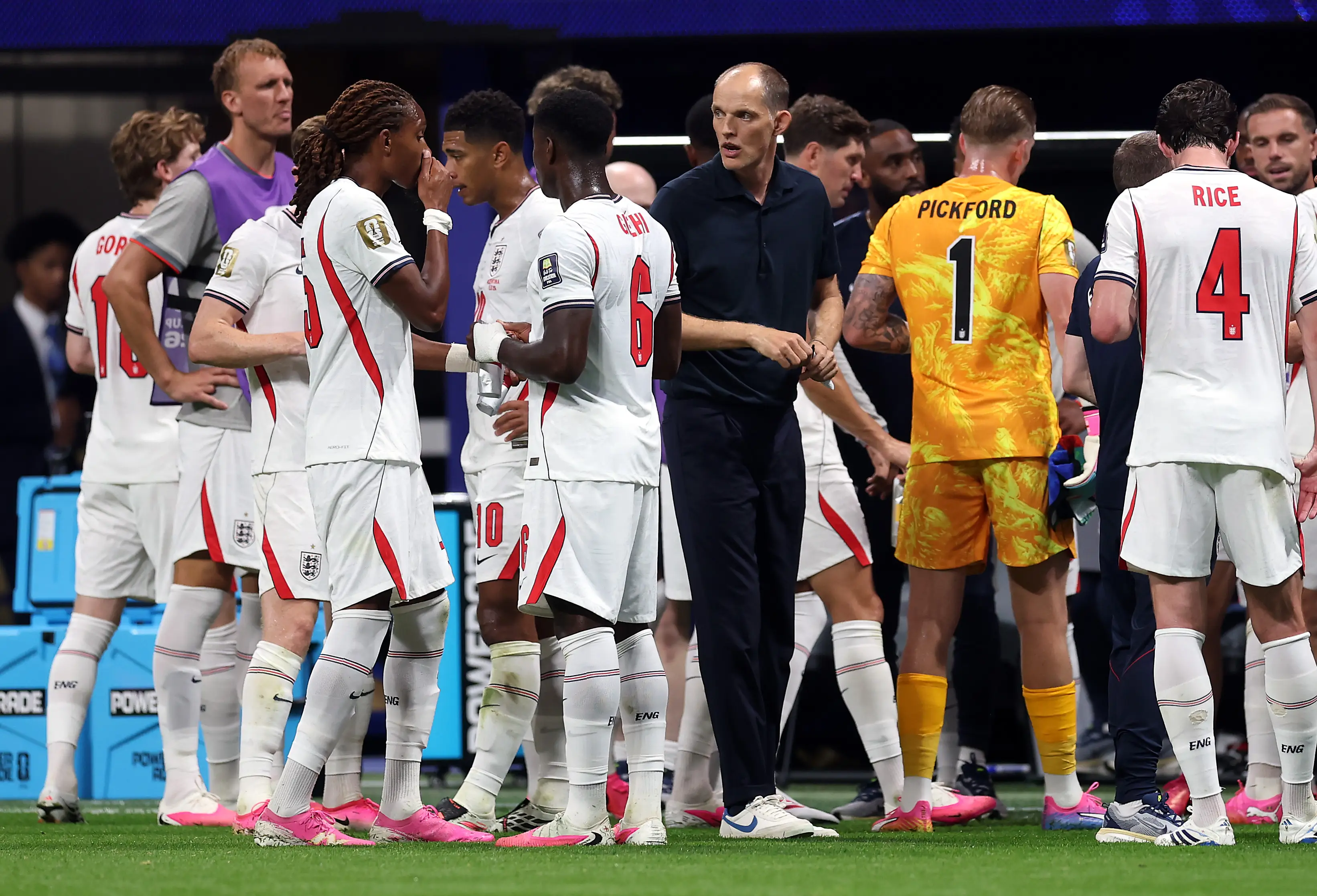 England struggled after the second-half hydration break. Image credit: Getty