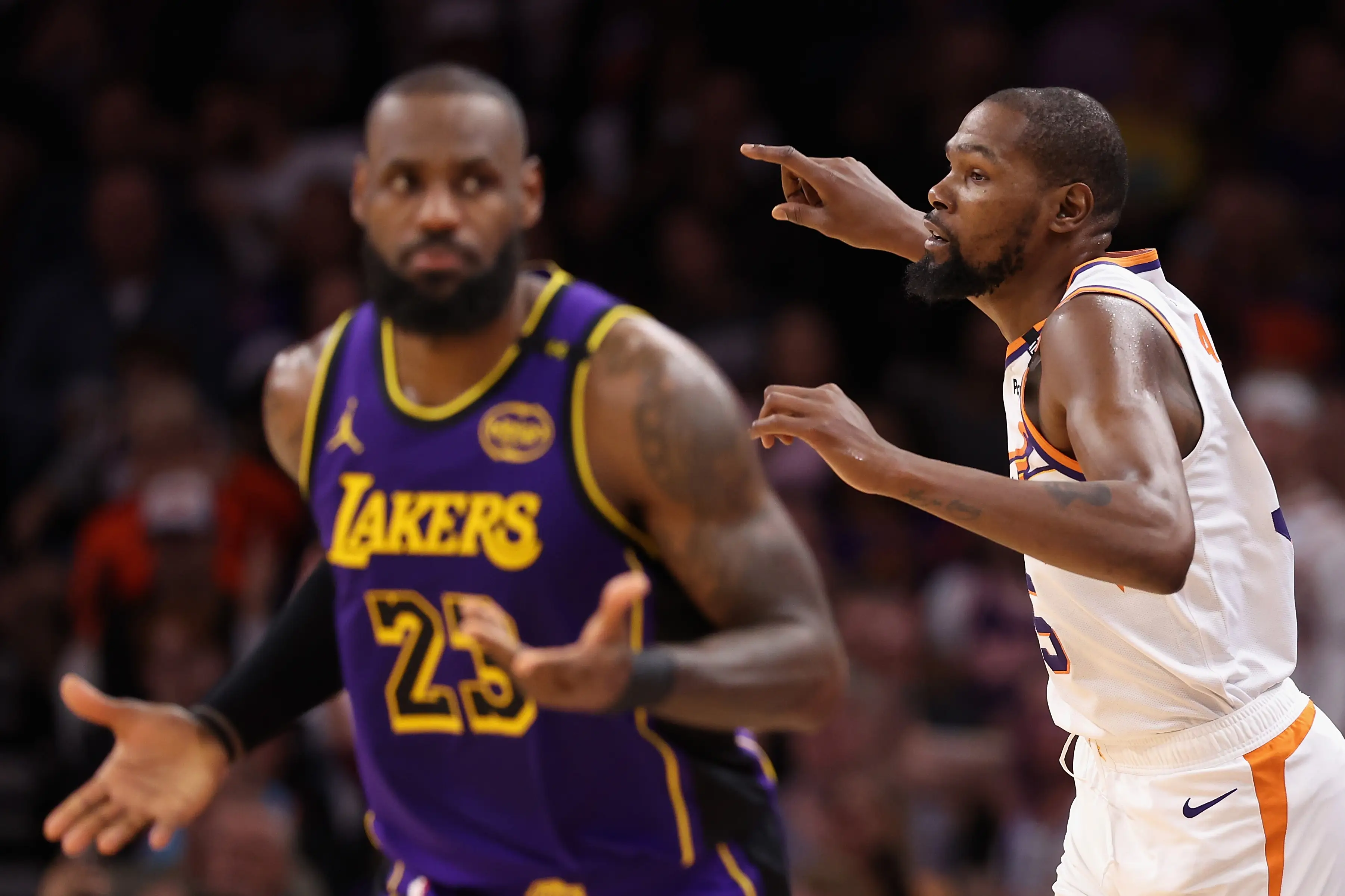 LeBron James and Kevin Durant. (Image: Getty)