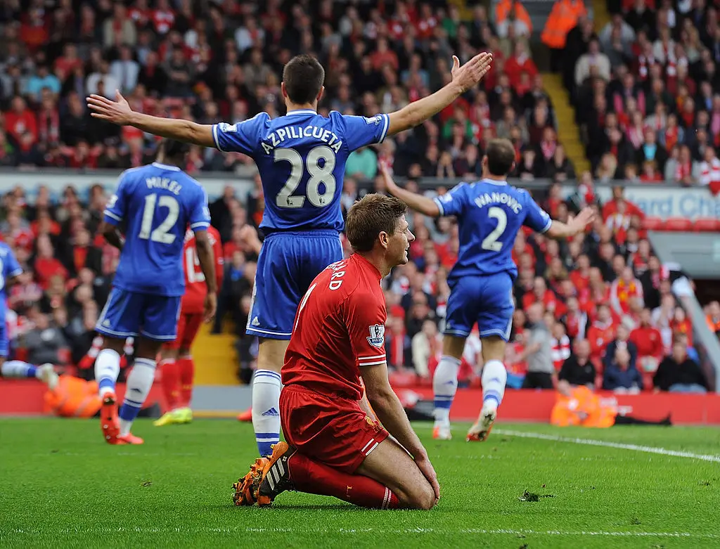 Steven Gerrard was clearly devastated after the loss to Chelsea in April 2014. (Image: Getty)