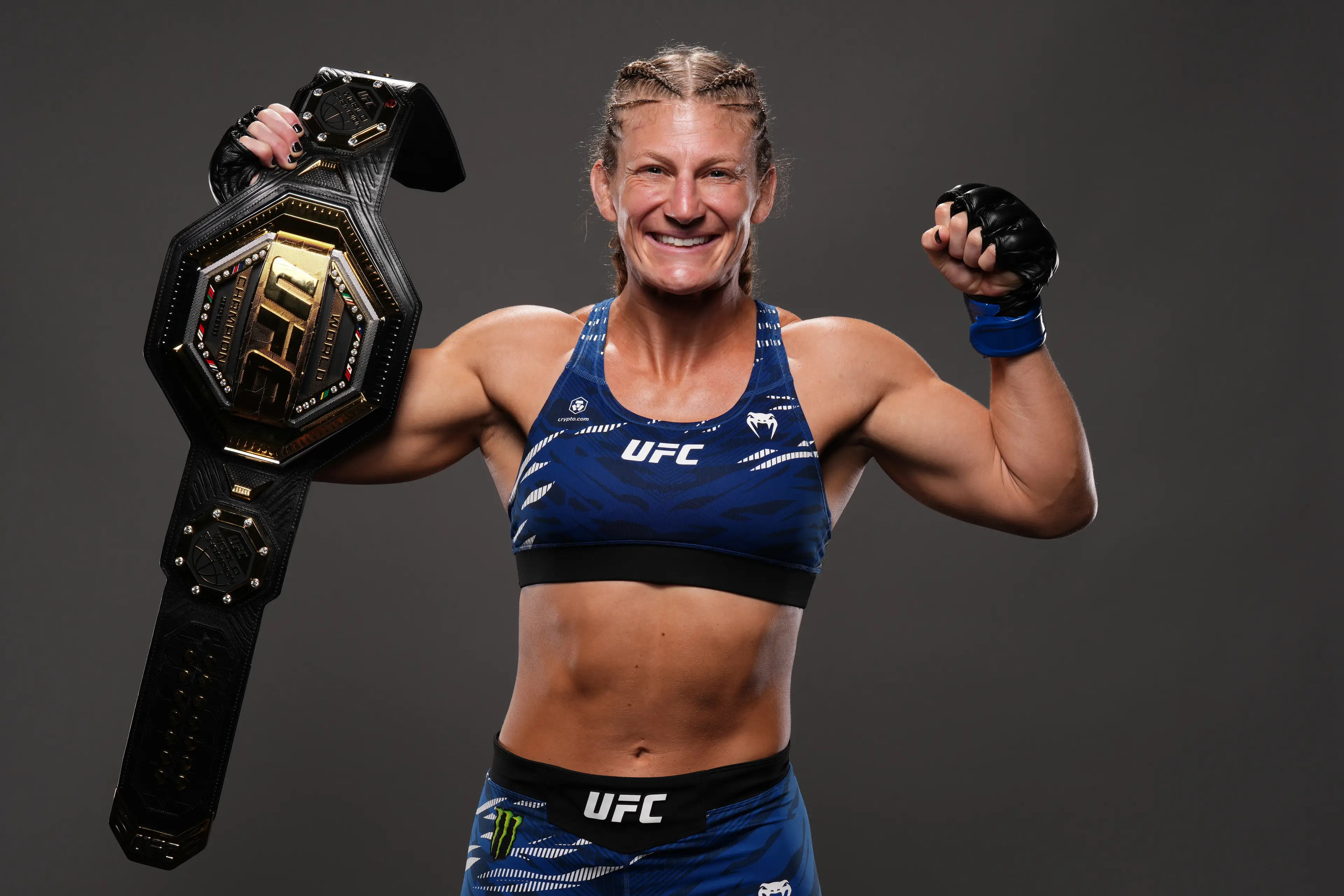 Kayla Harrison won the UFC women's bantamweight title in her last appearance. Image: Getty 