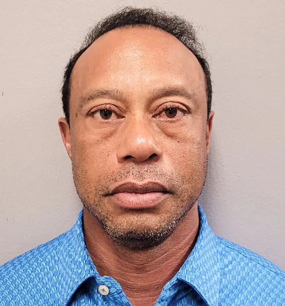 Tiger Woods' mugshot (Credit:Getty)