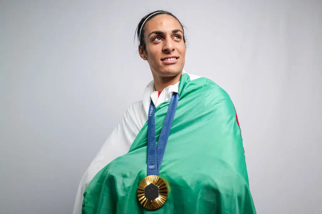Imane Khelif with her Olympic gold medal (Credit:Getty)