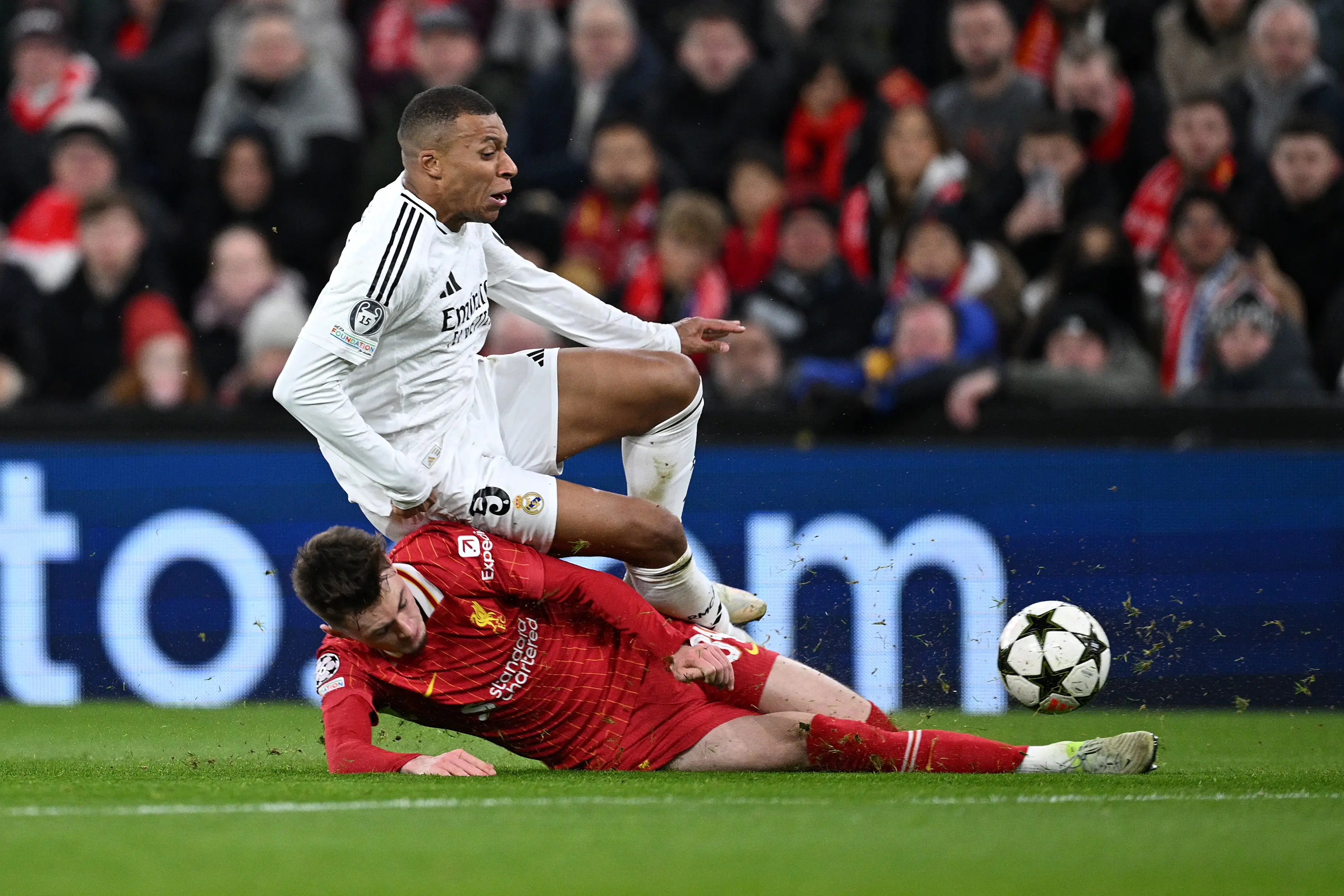 Conor Bradley was one of Liverpool's standout performers against Real Madrid. Image credit: Getty 
