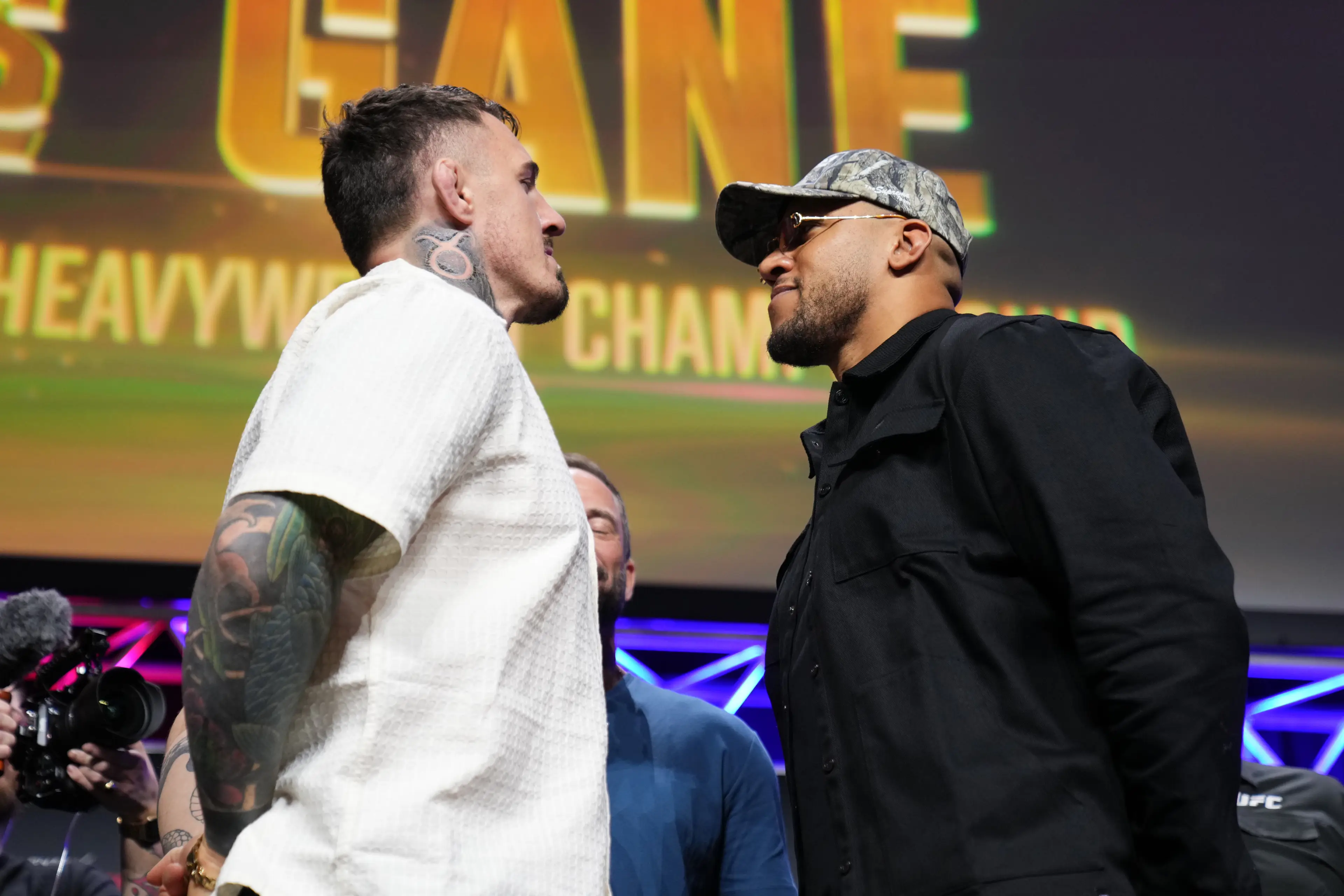 Tom Aspinall and Ciryl Gane. Image: Getty