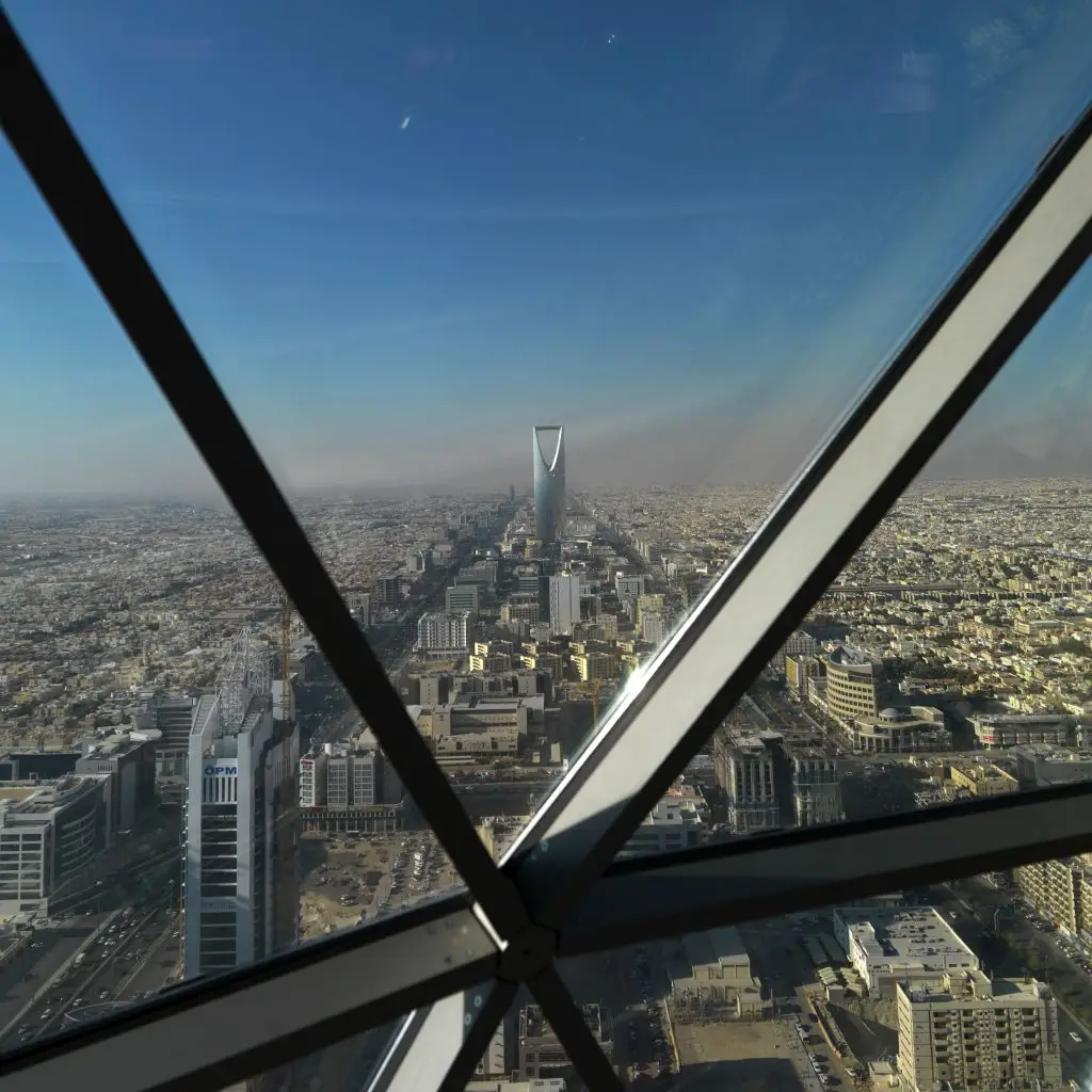 An aerial view of the Four Seasons hotel in Riyadh, Saudi Arabia (Credit:Getty)