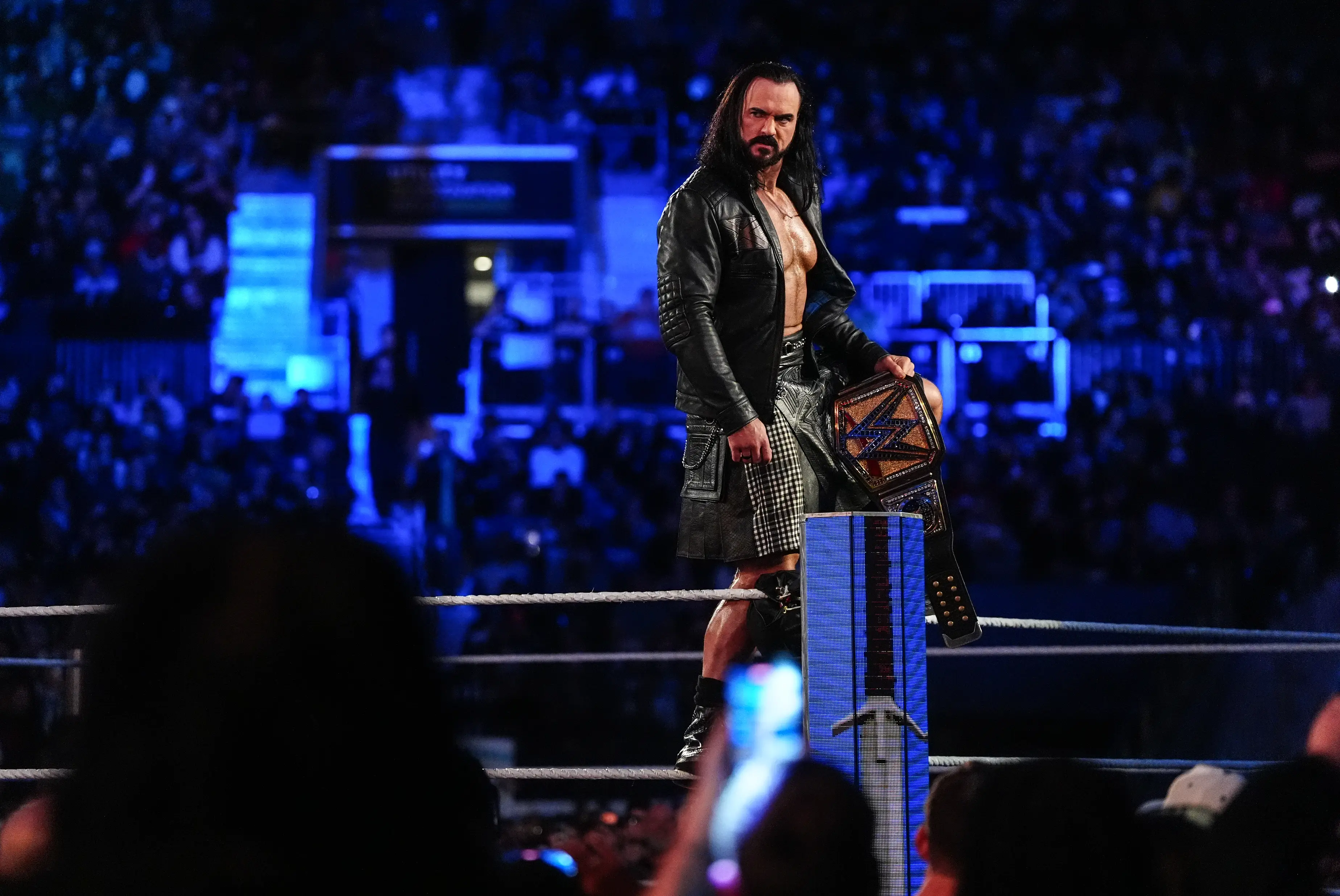 McIntyre is in his second run as WWE champion. Image: Getty