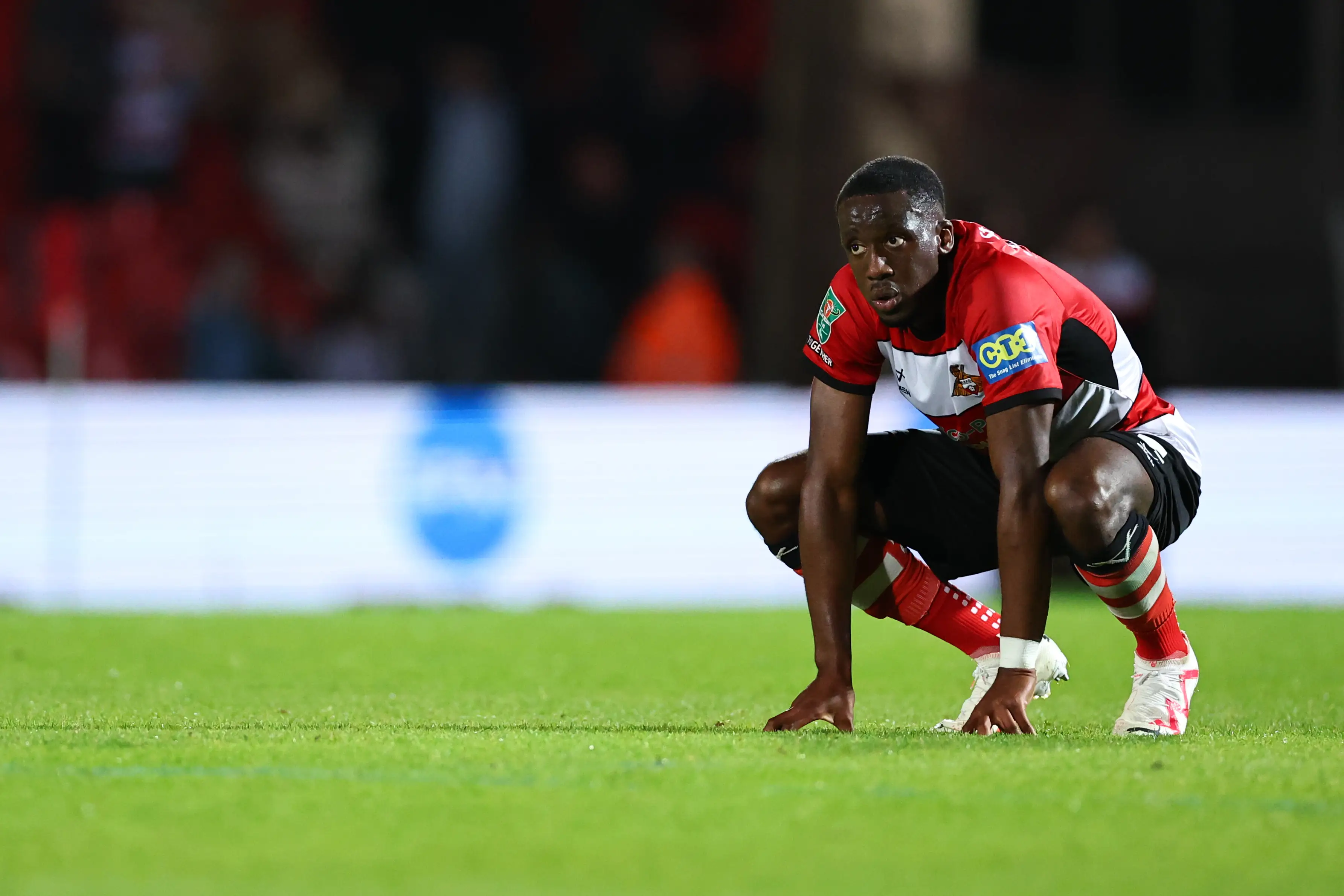 Deji Sotana at Doncaster Rovers. Image: Robbie Jay Barratt - AMA / Contributor via Getty