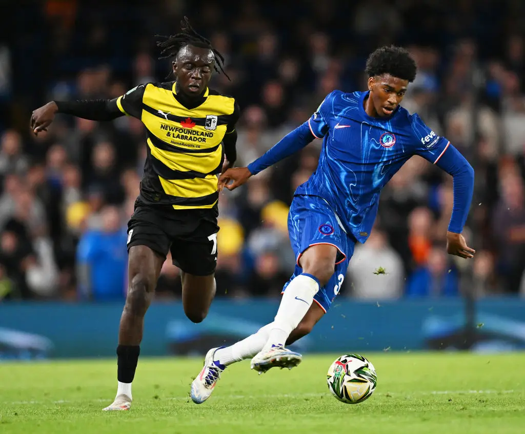 Chelsea youngster Josh Acheampong pictured in action against Barrow - Getty