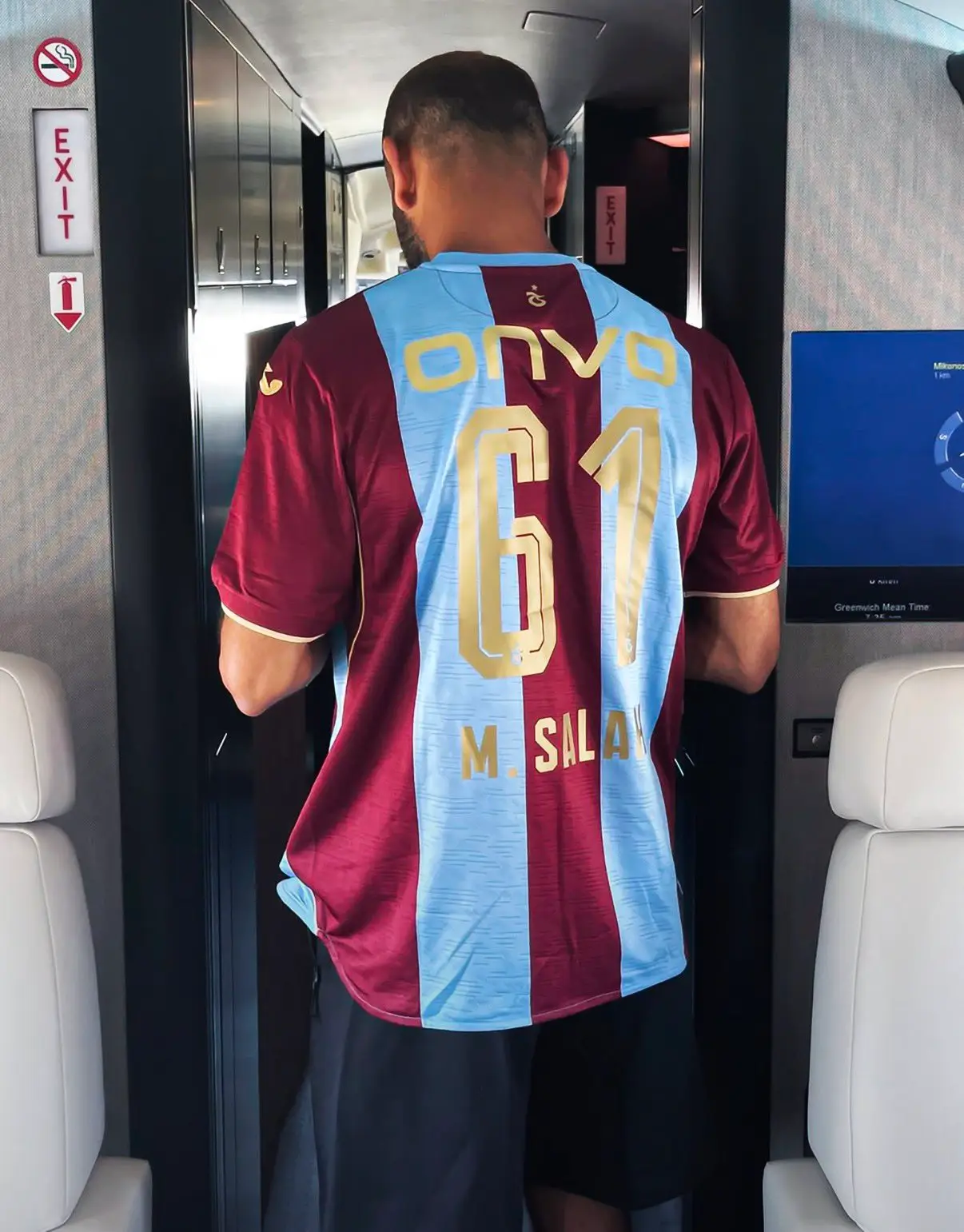 Mo Salah wears the No.61 on his shirt. Image: Trabzonspor