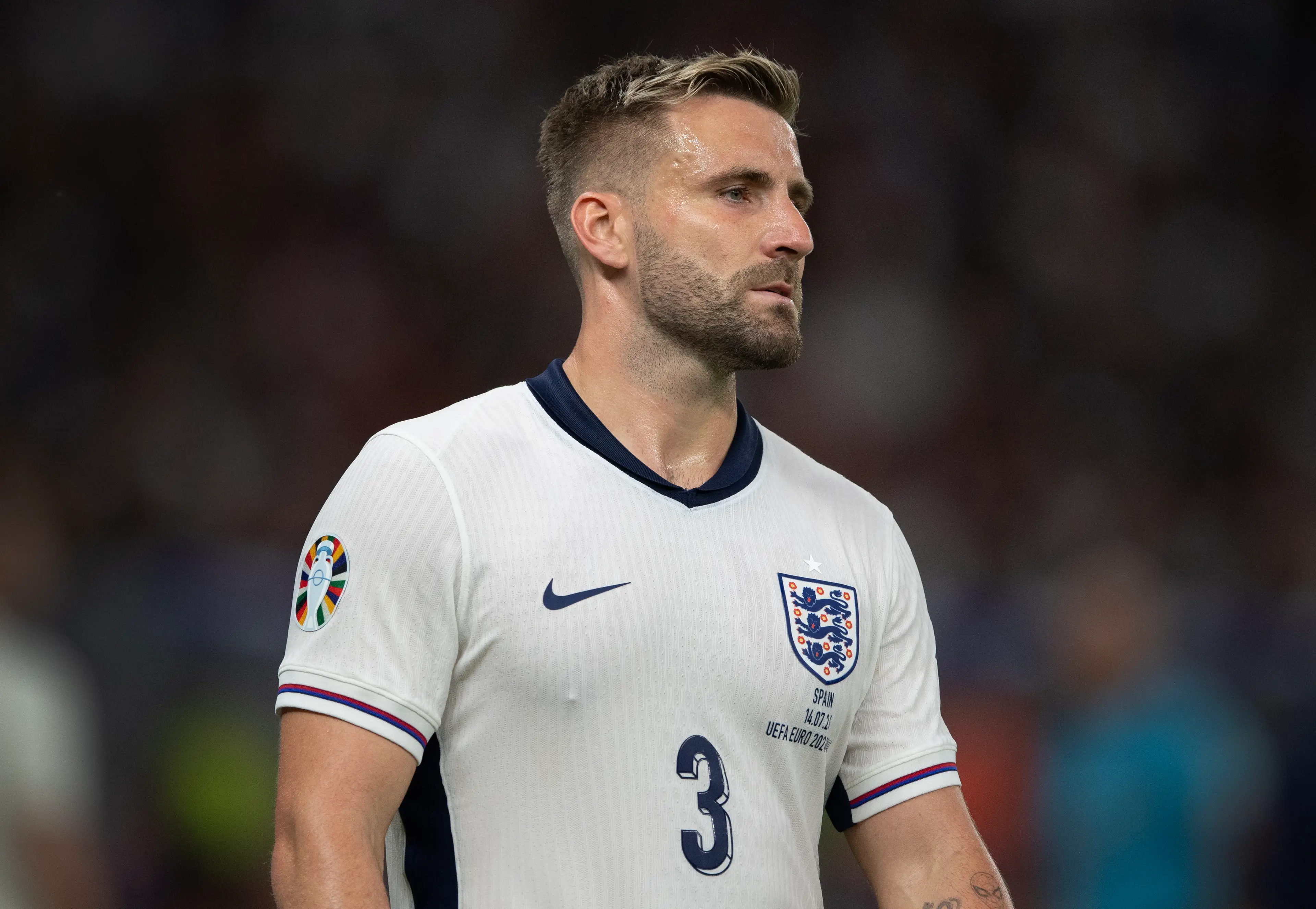 Luke Shaw playing for England (Getty)
