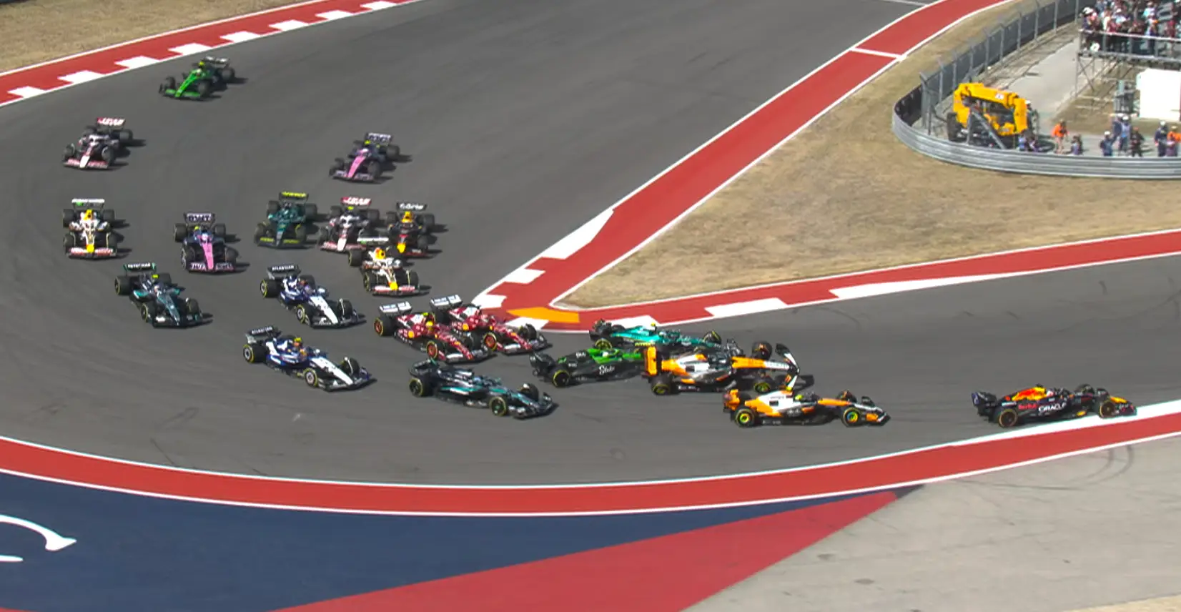Piastri collided with team-mate Norris in the US GP sprint, forcing both to retire (Image: F1TV)