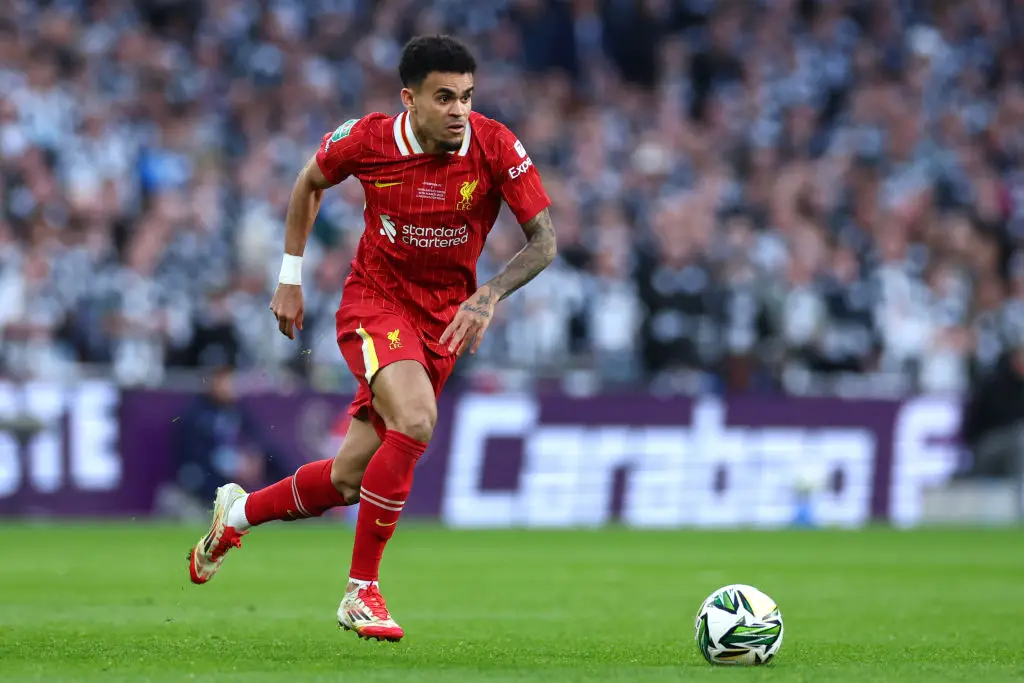 Luis Diaz will reportedly leave Liverpool this summer. (Image: Getty)