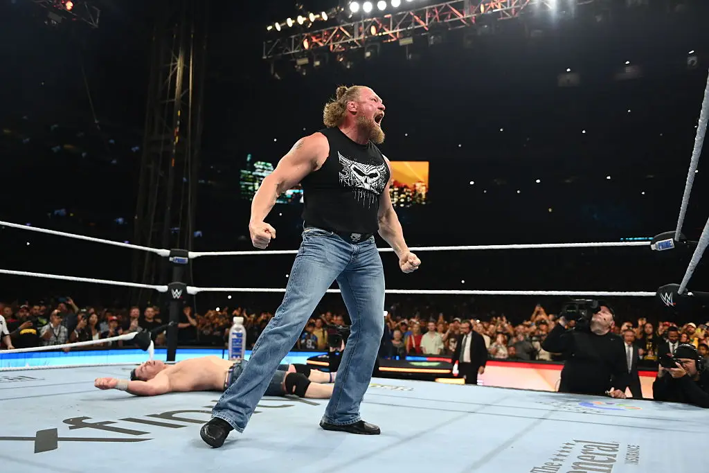 Brock Lesnar made his shock WWE return at SummerSlam. (Image: Getty)