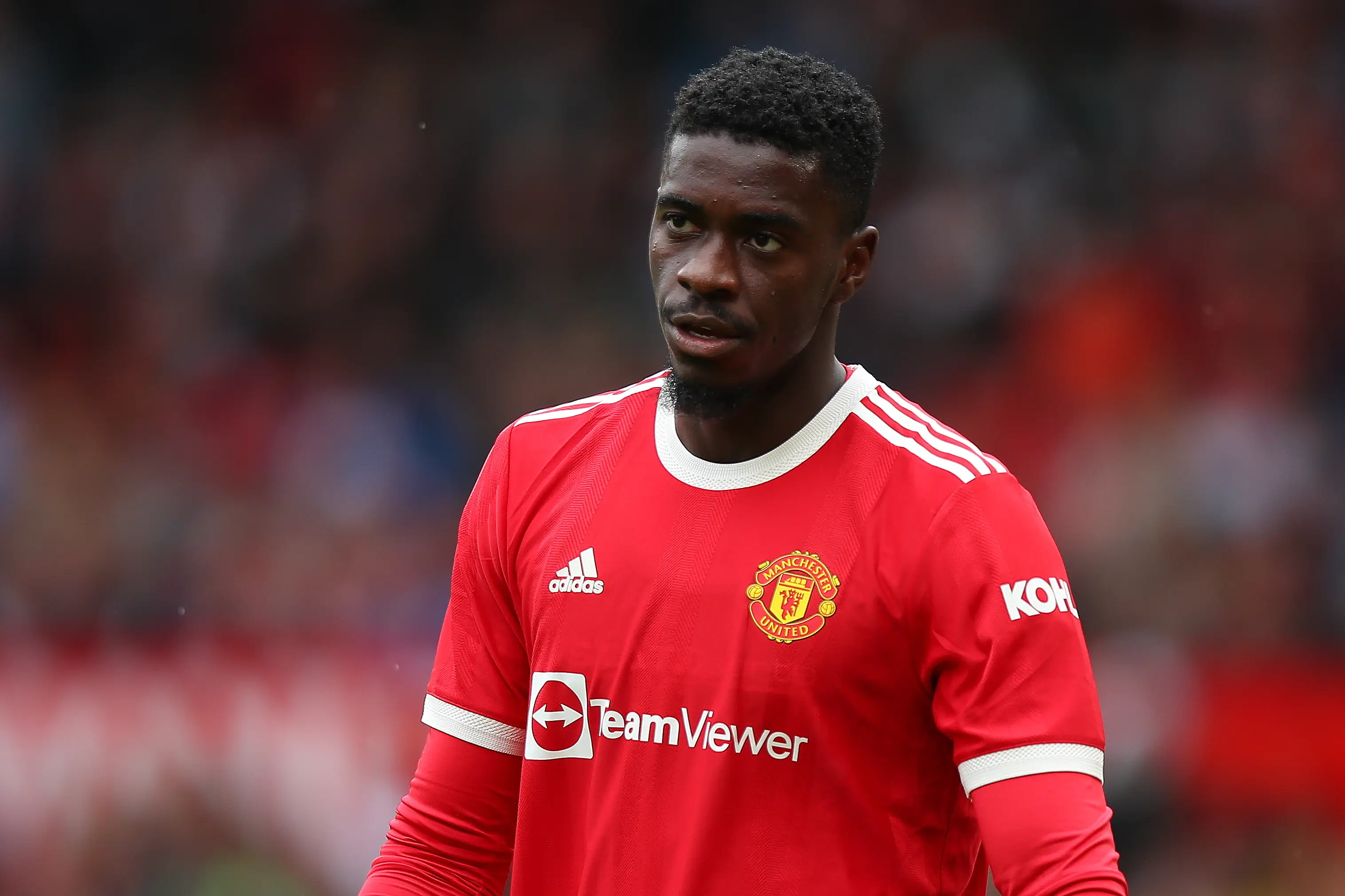 Axel Tuanzebe playing for Manchester United in 2021. Image: Getty