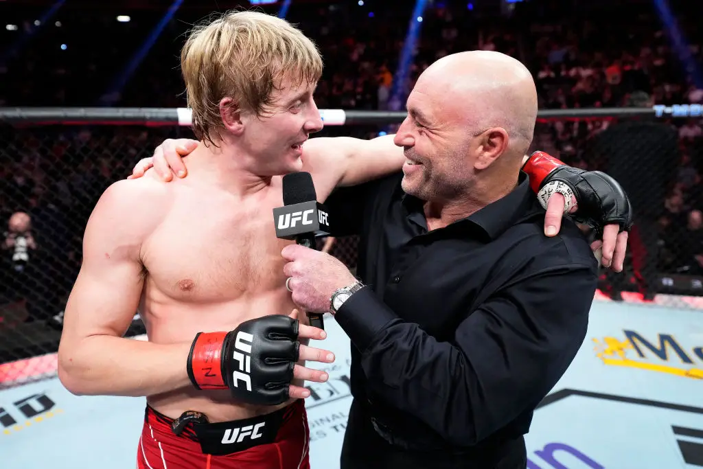 Paddy Pimblett and Joe Rogan at UFC 282 (Credit:Getty)