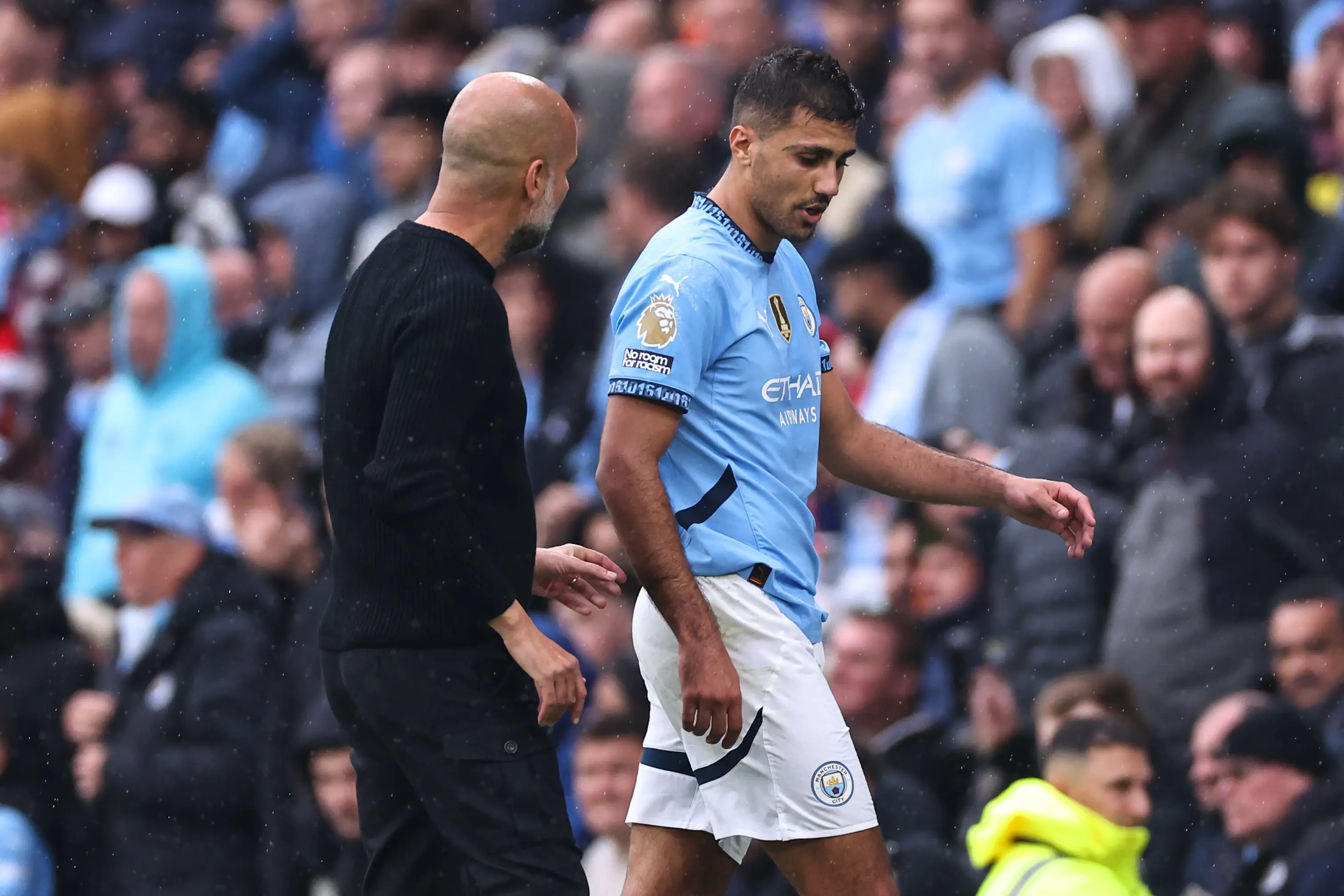 Manchester City will be without Rodri for the remainder of the season. Image: Getty 