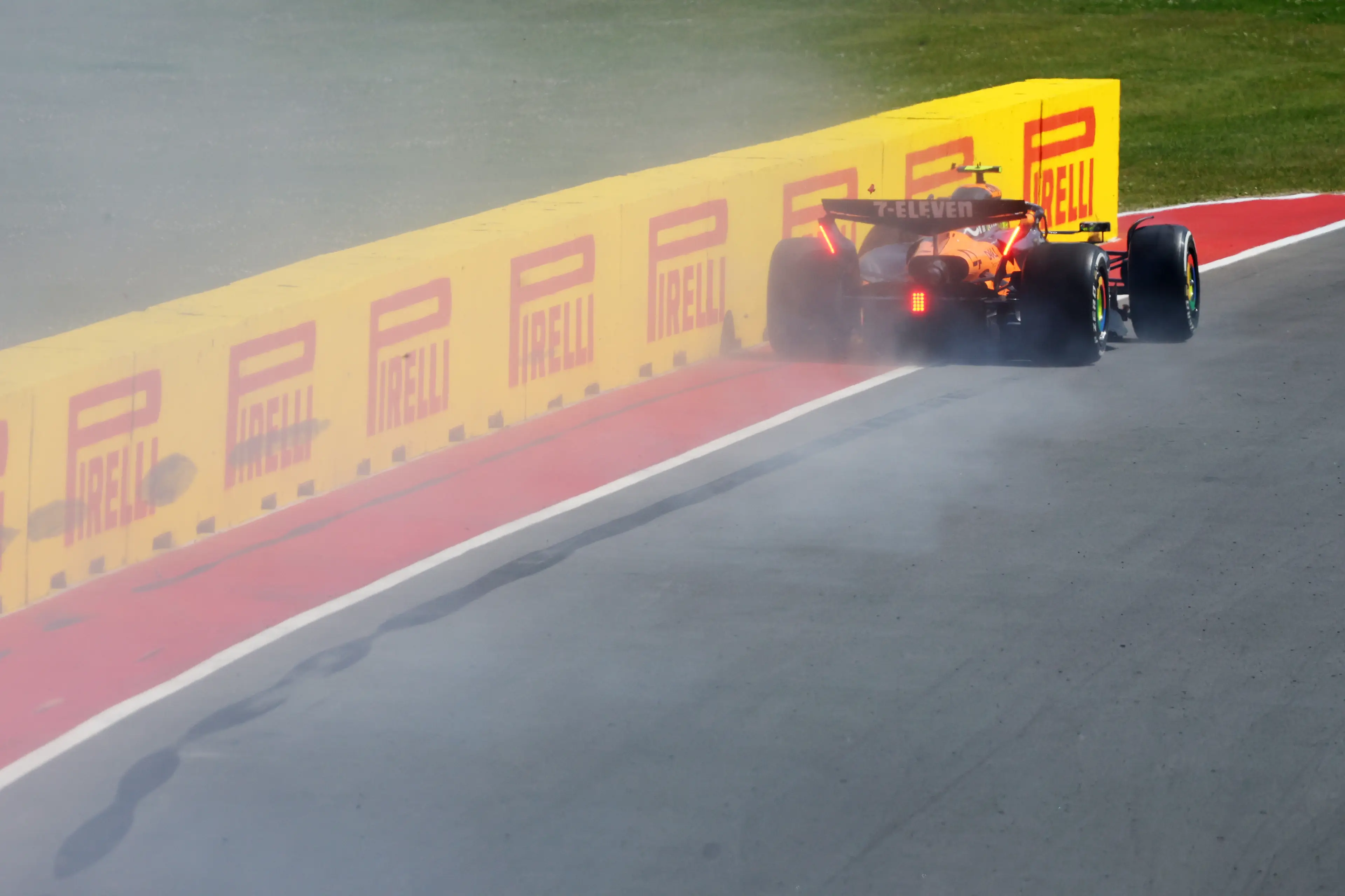 Lando Norris crashed out during the Canadian Grand Prix. Image: Getty