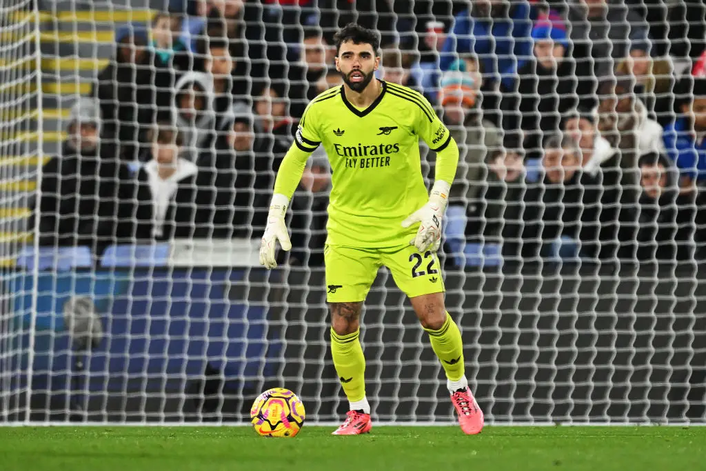 Arsenal goalkeeper David Raya pictured during his side's game against Crystal Palace (Image: Getty)