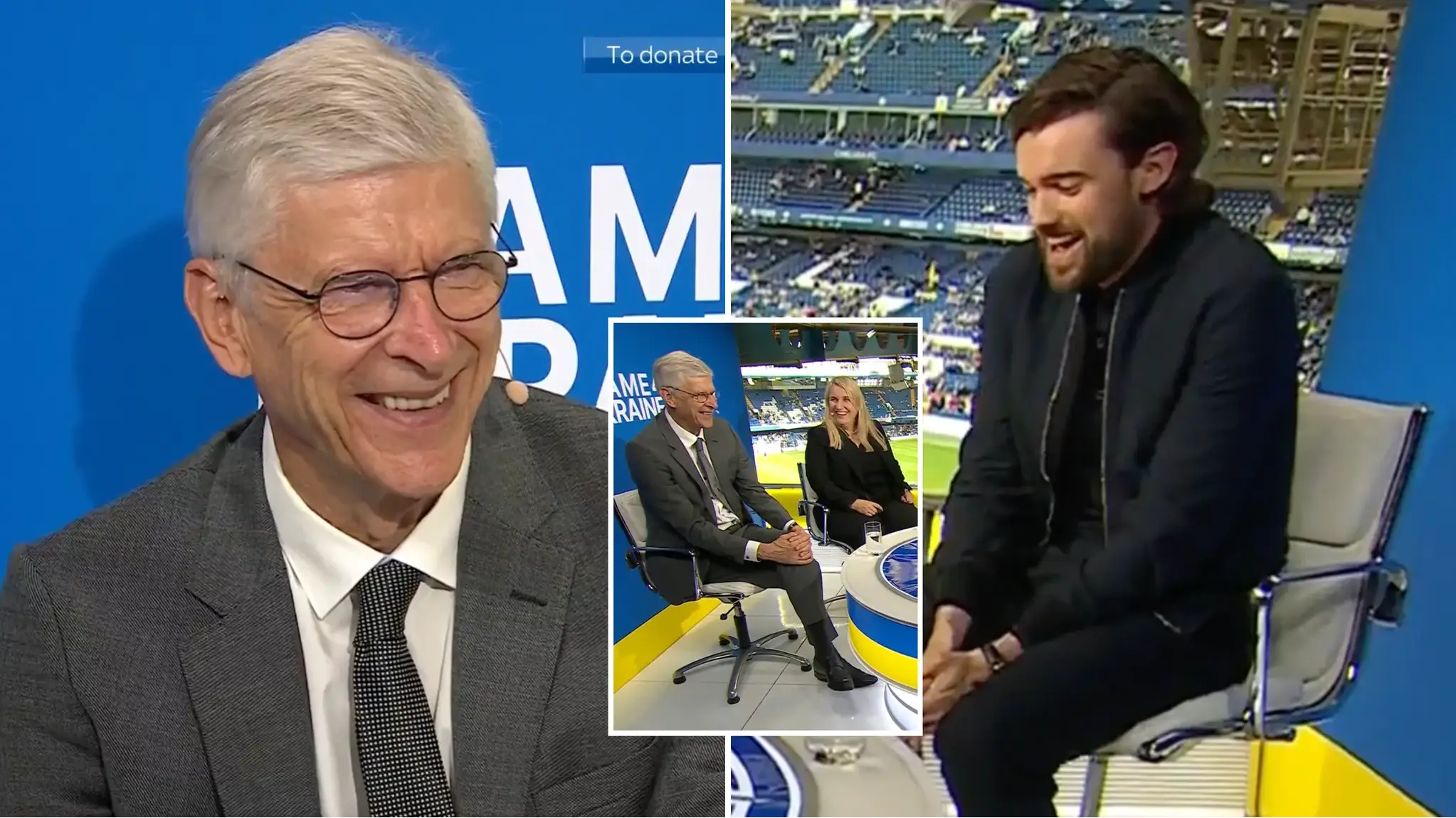 Arsenal fan Jack Whitehall was a total fanboy after realising he'd be presenting alongside Arsene Wenger