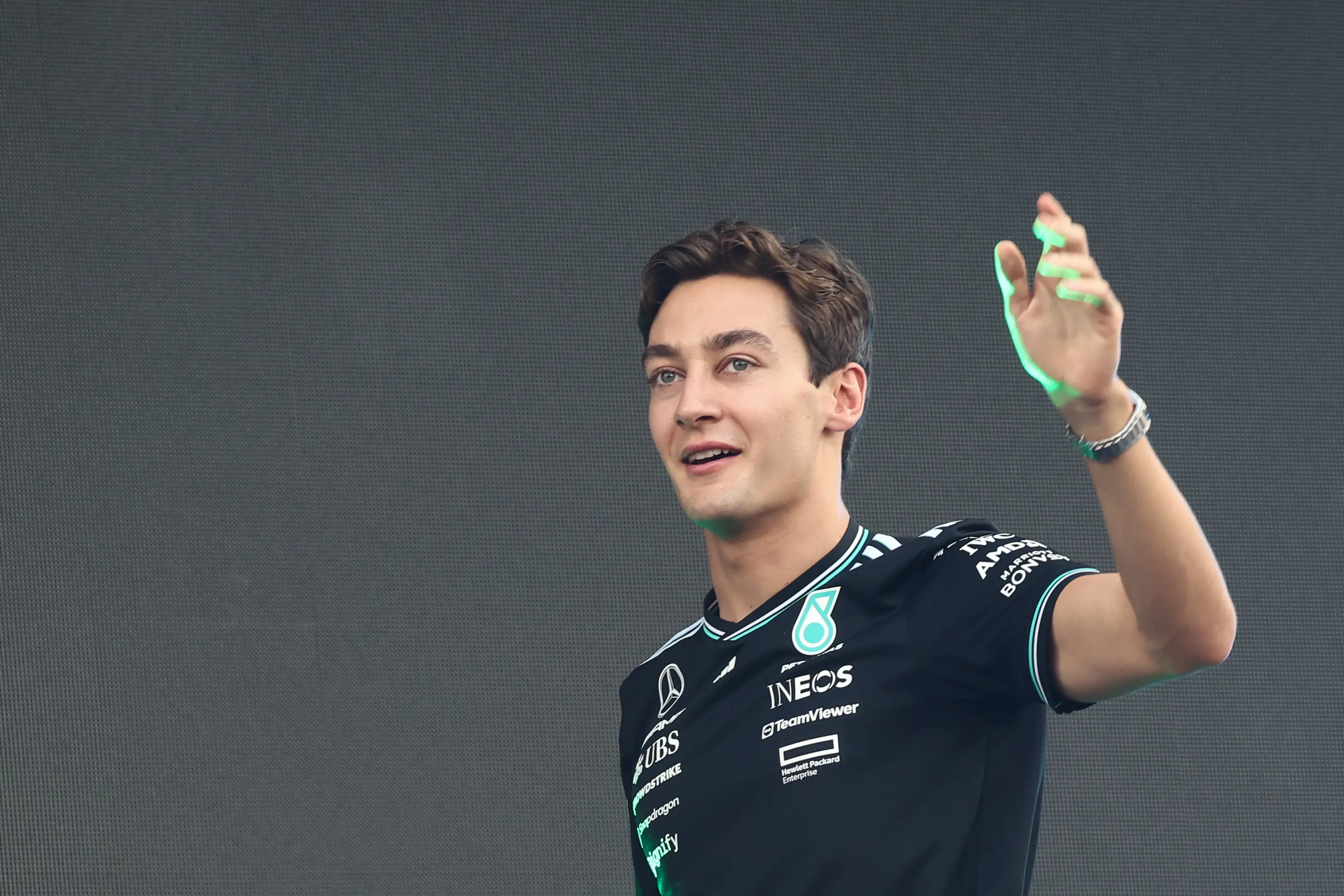 George Russell has reportedly held talks with Red Bull. Image: Getty 