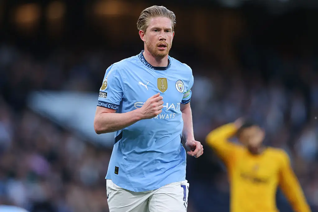 Kevin de Bruyne will leave Manchester City this summer. (Image: Getty)