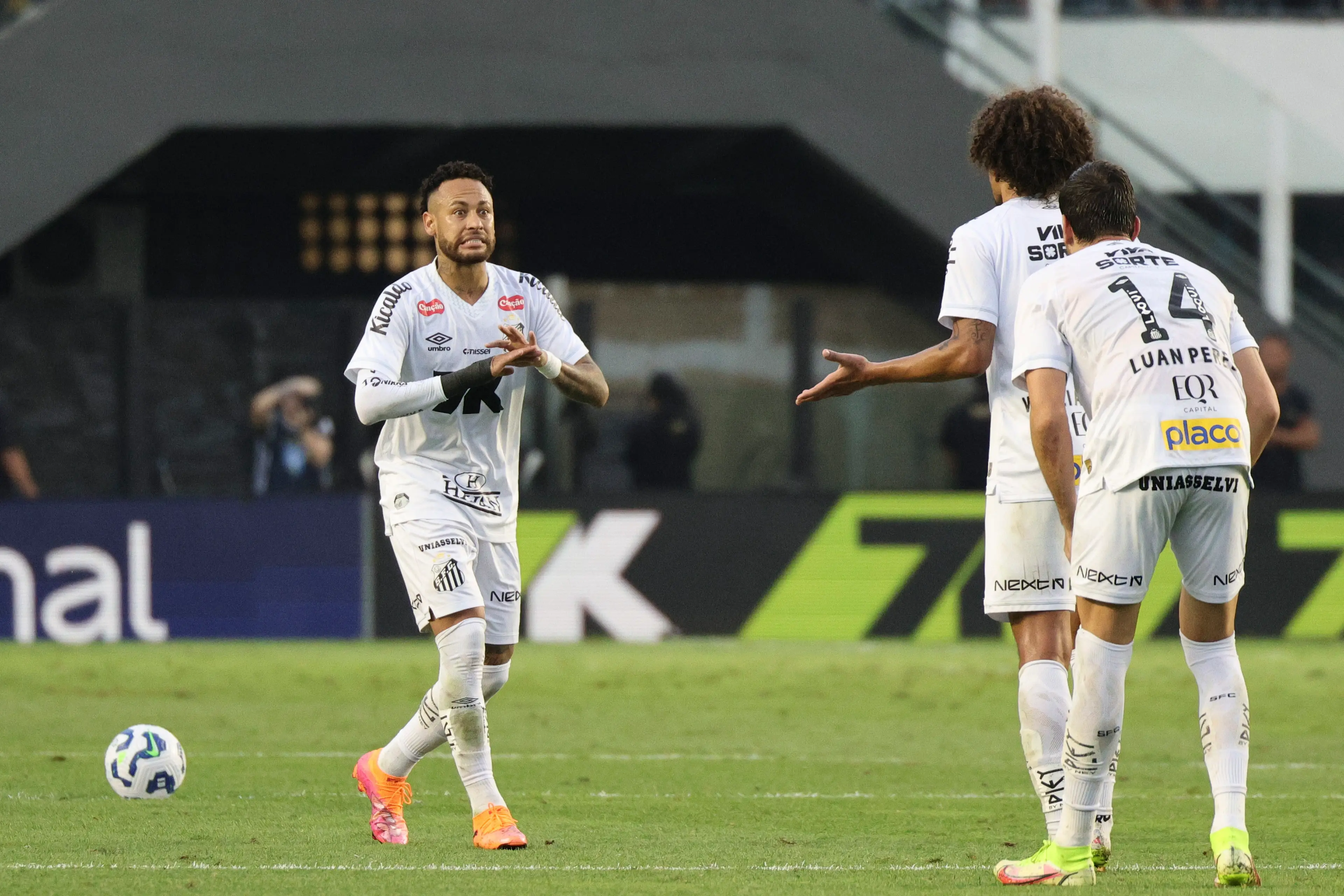 Neymar made his return for Santos on Saturday. Image credit: Getty