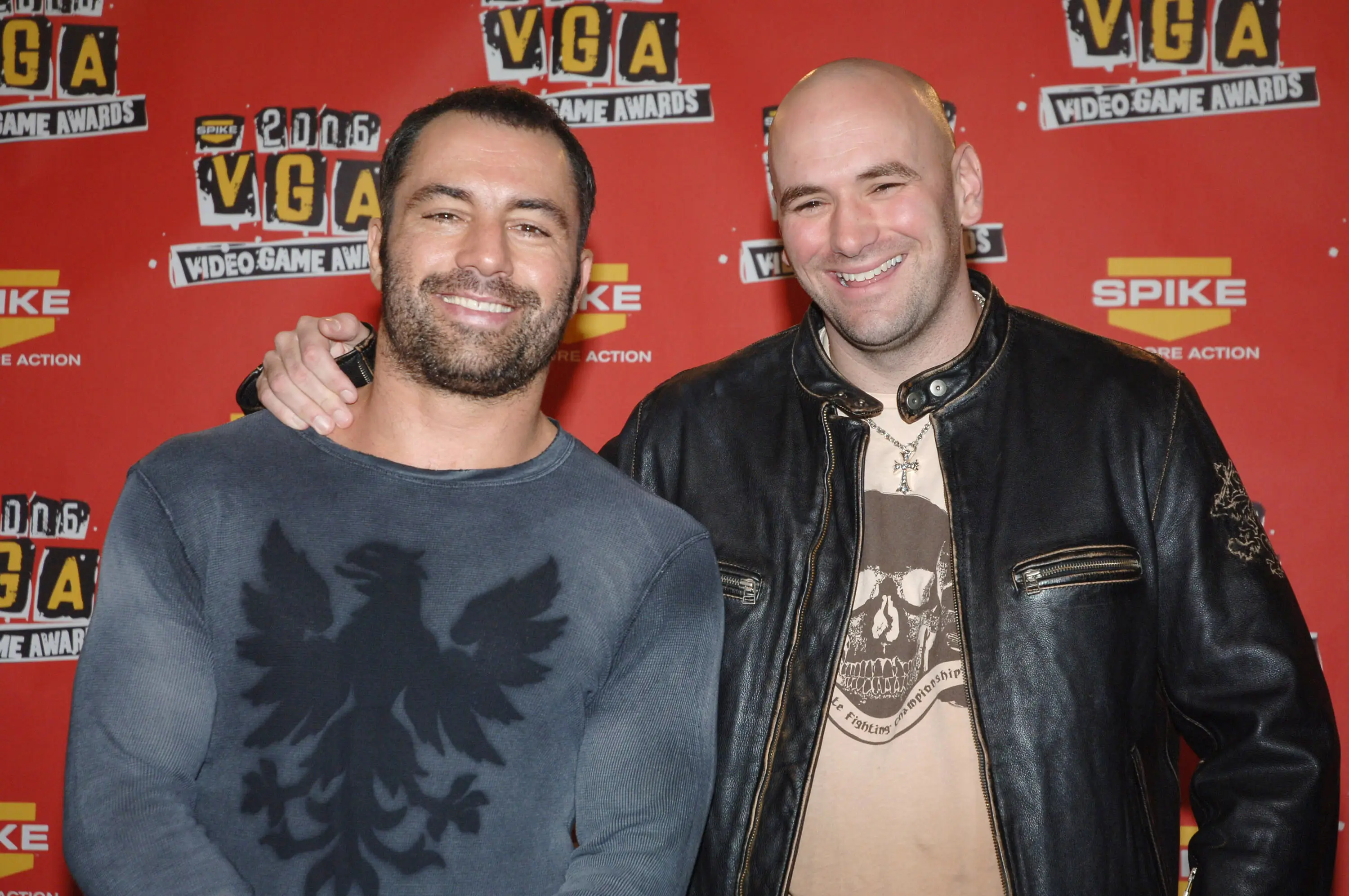 Joe Rogan and Dana White at Spike TV's 2006 Video Game Awards. Image: Getty