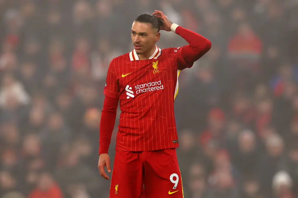 Darwin Nunez has struggled for Liverpool this season. (Image: Getty)